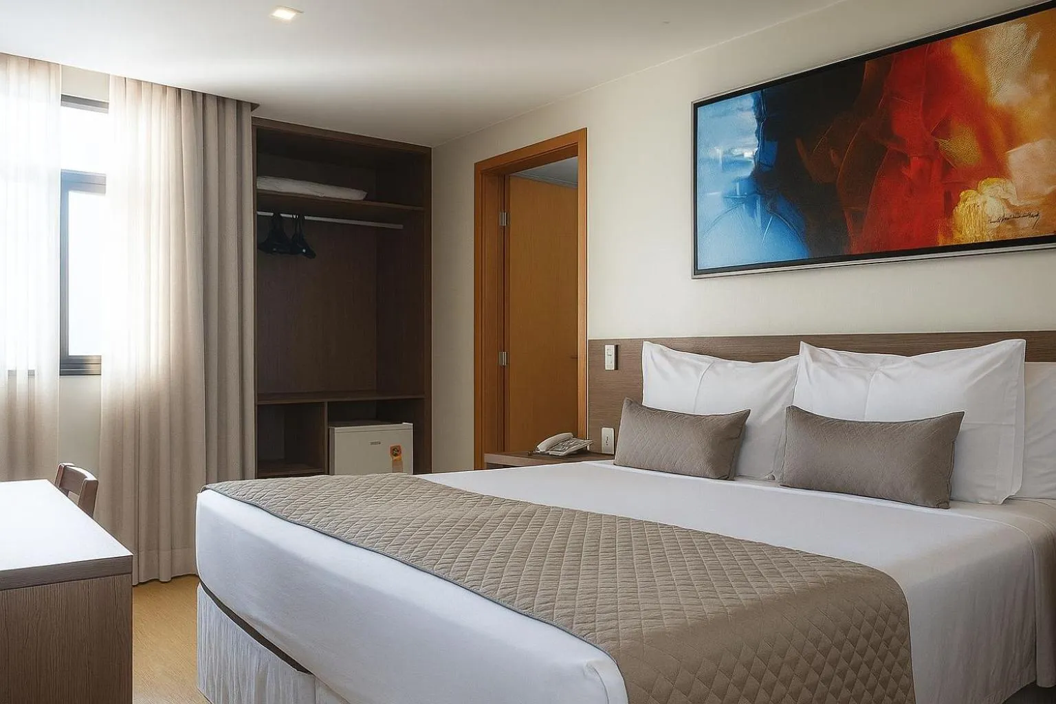 Bed in Vida Plaza Hotel