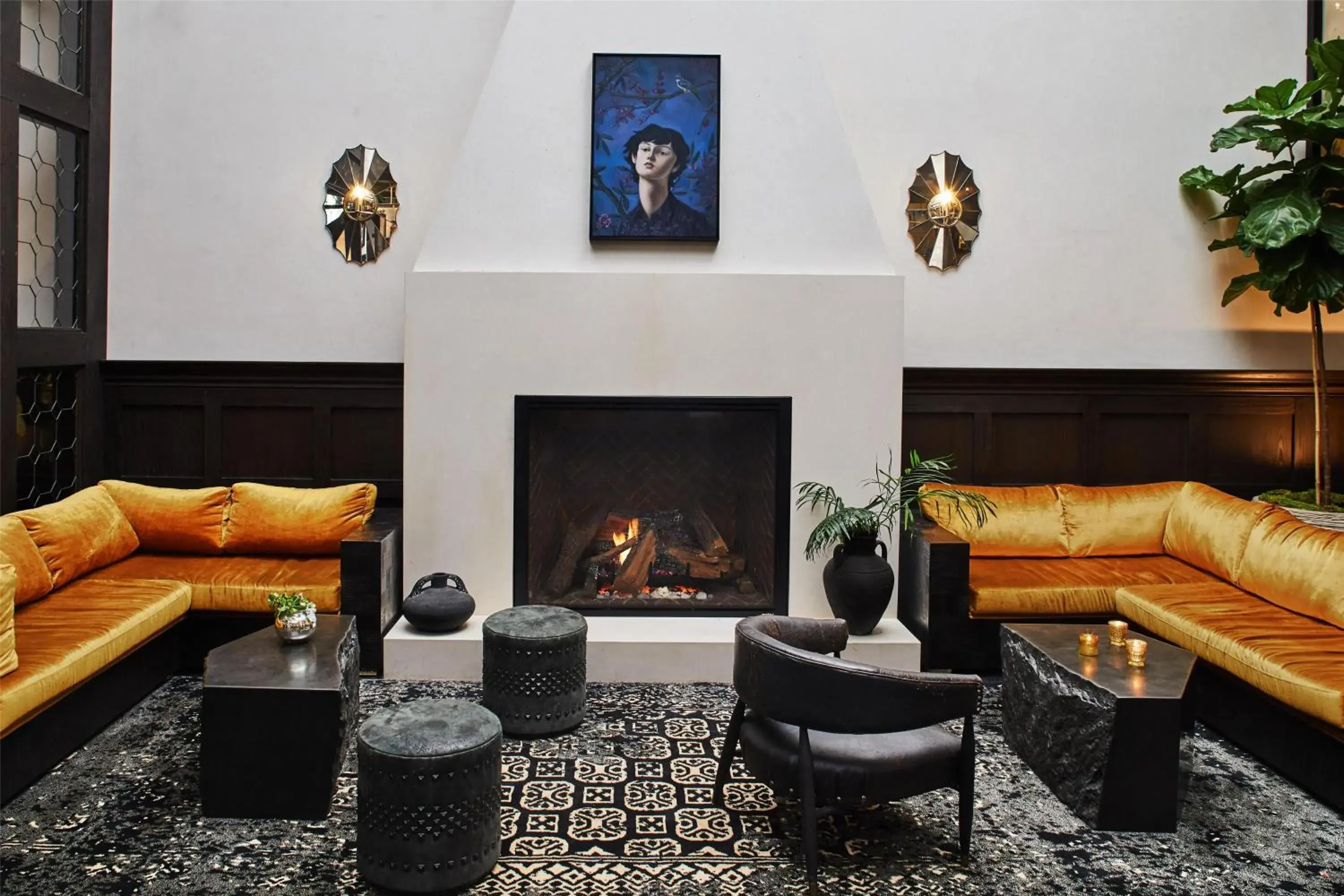 Lobby or reception in Hotel Figueroa, Unbound Collection by Hyatt Lobby or reception in Hotel Figueroa, Unbound Collection by Hyatt