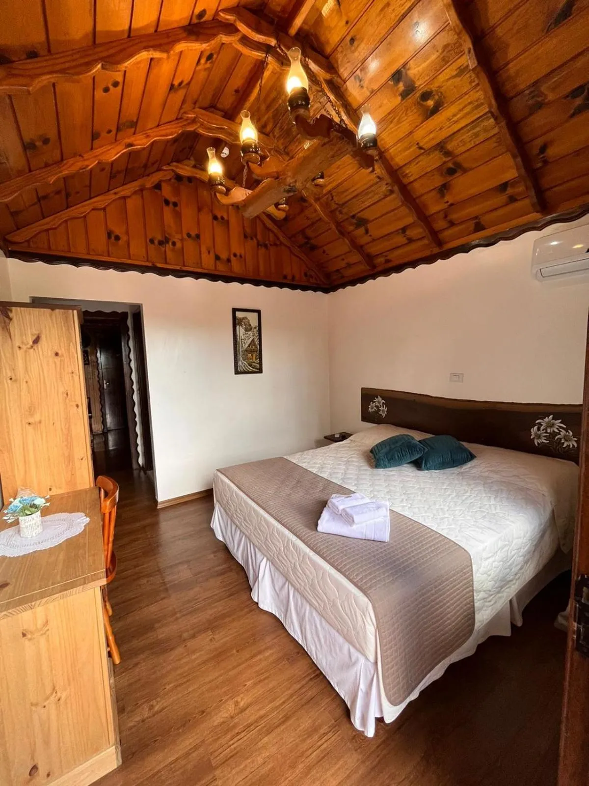 Bed in Hotel Schneider