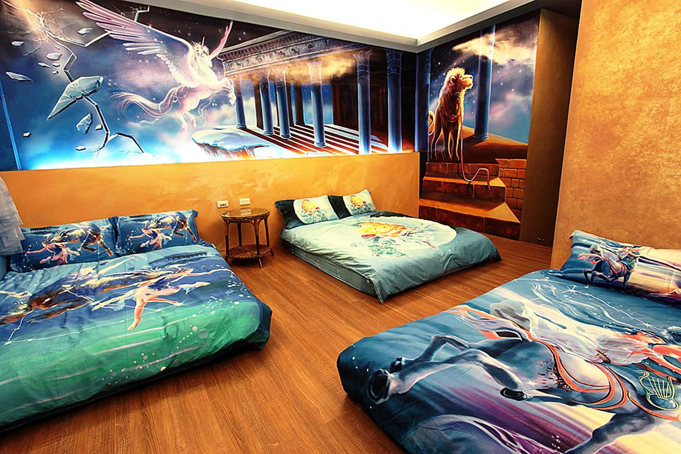 Photo of the whole room, Bed in 3D Sunflower Embossed B&B