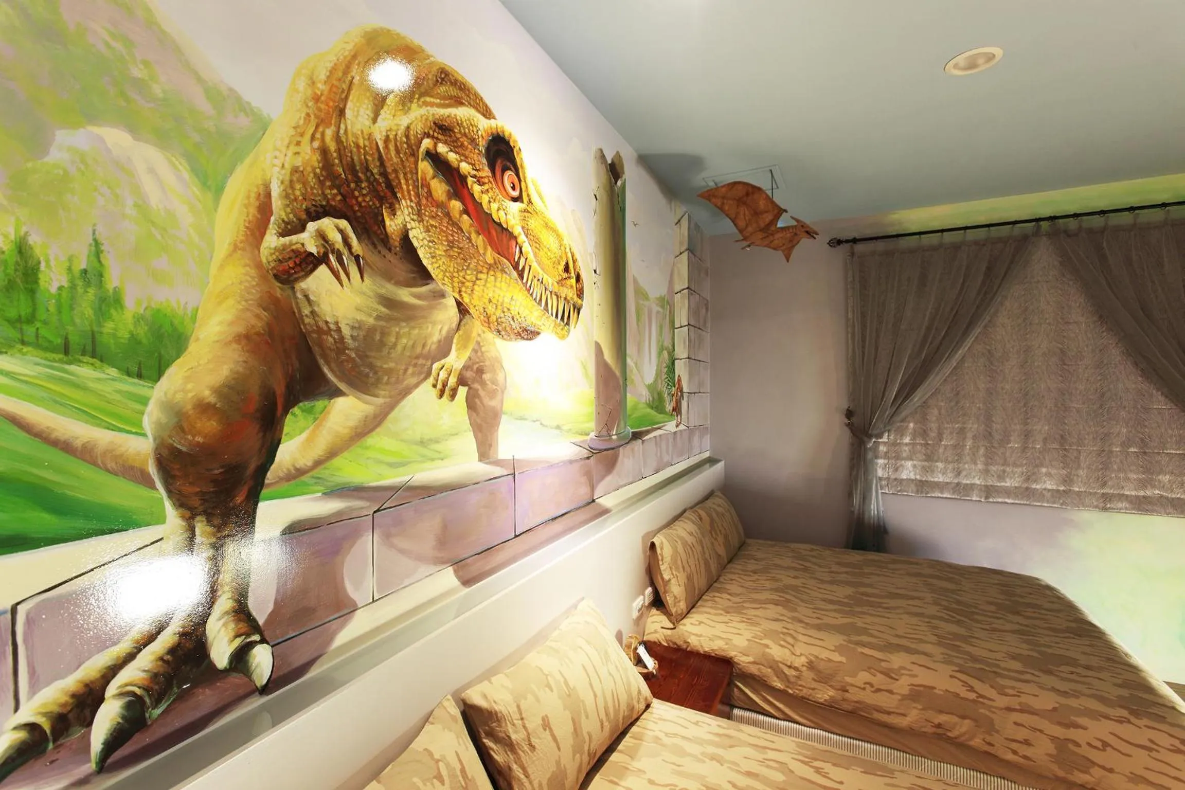 Photo of the whole room, Bed in 3D Sunflower Embossed B&B