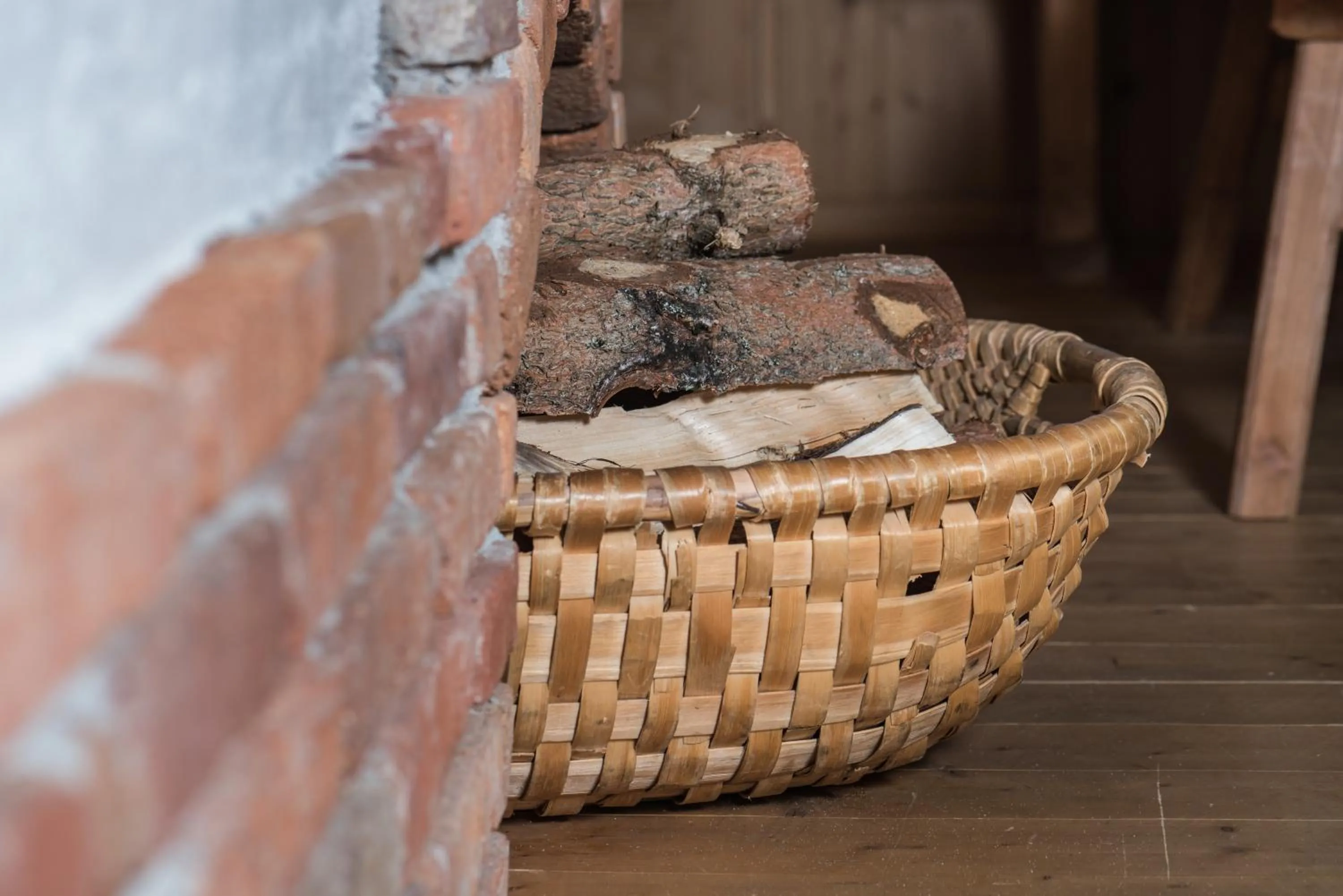 fireplace in Berggasthof Biberg