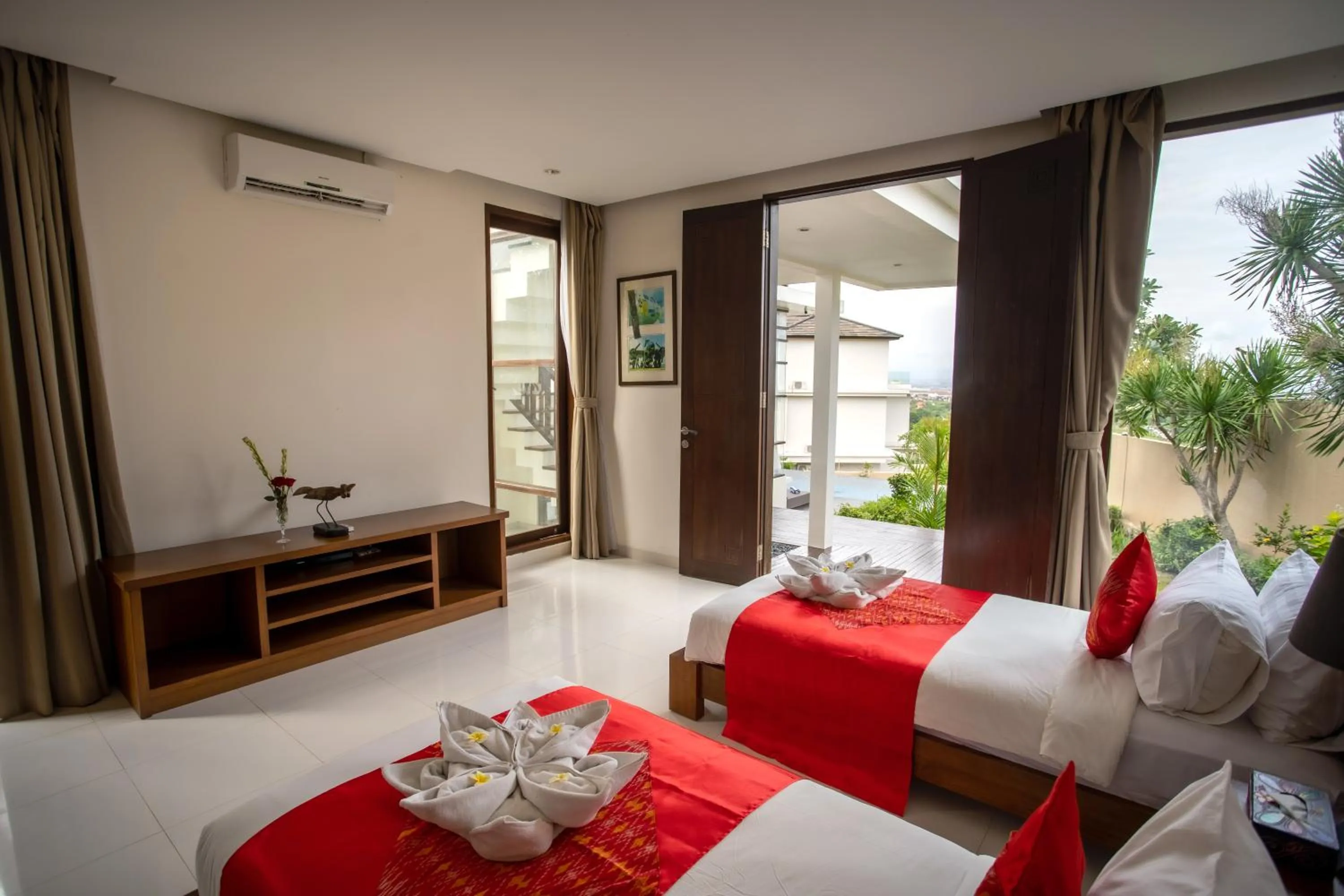 Bed in Jimbaran Sea View Villa
