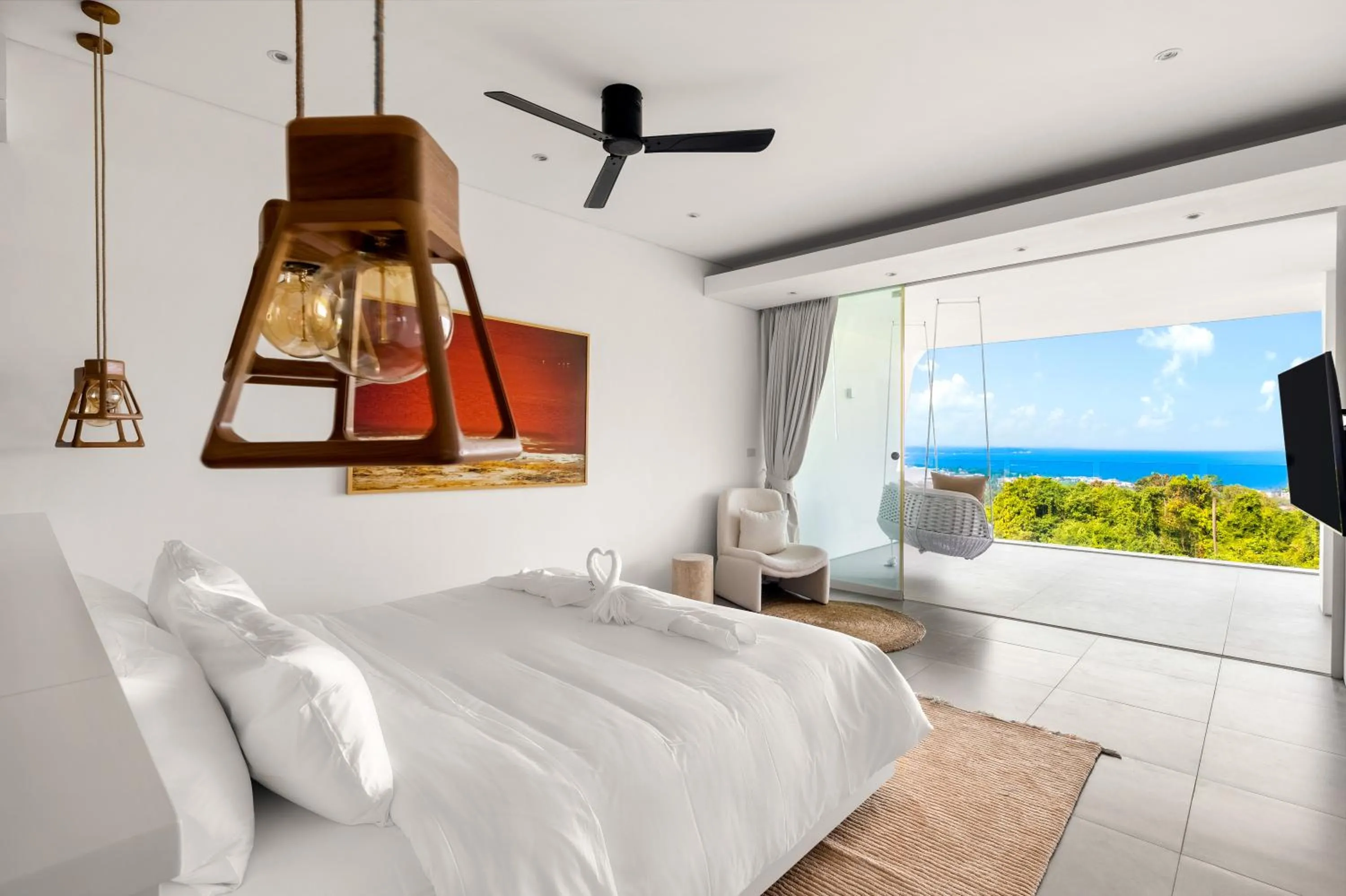 Bedroom, Bed in Golden Lotus Villas