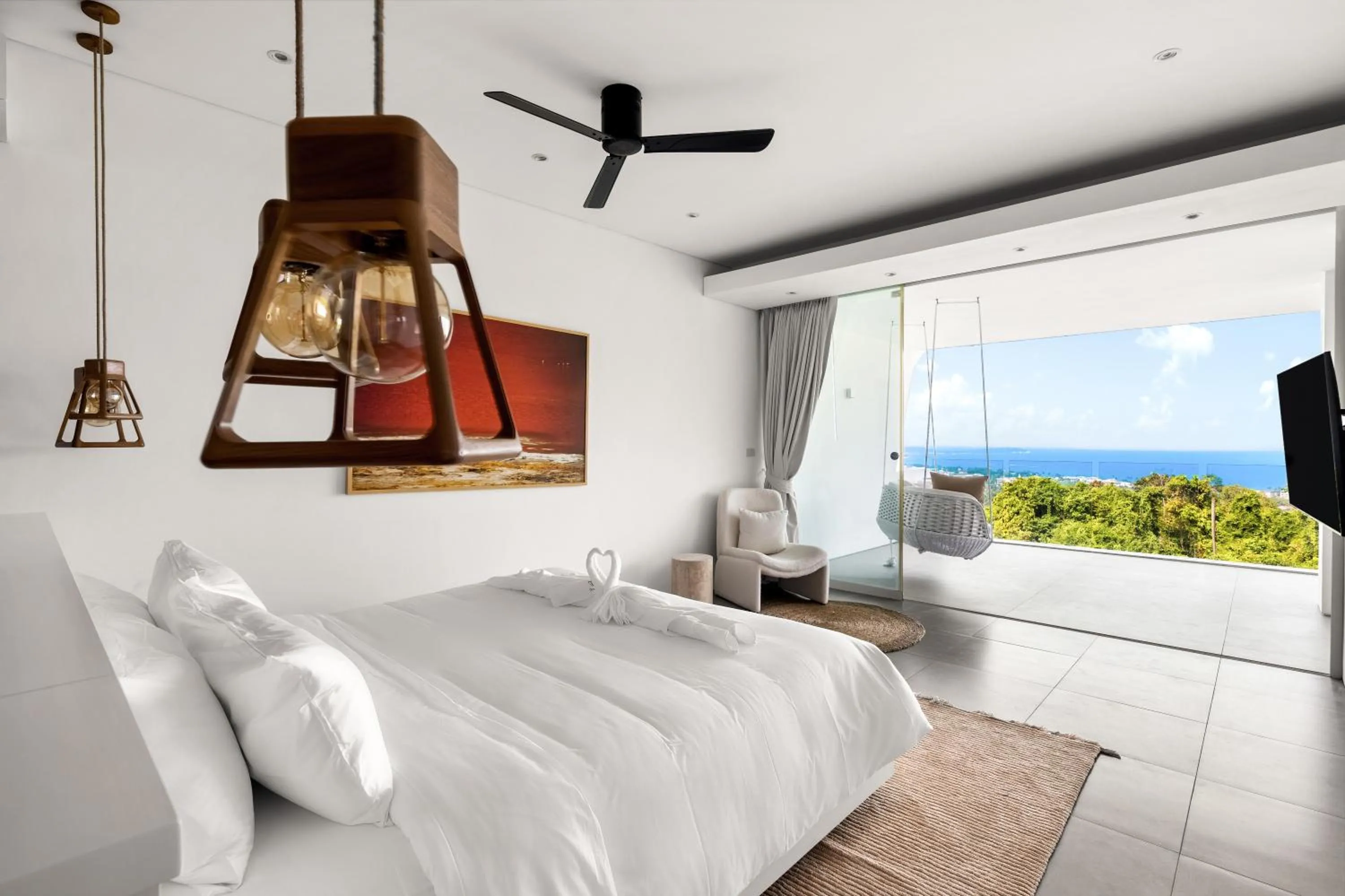 Bed in Golden Lotus Villas