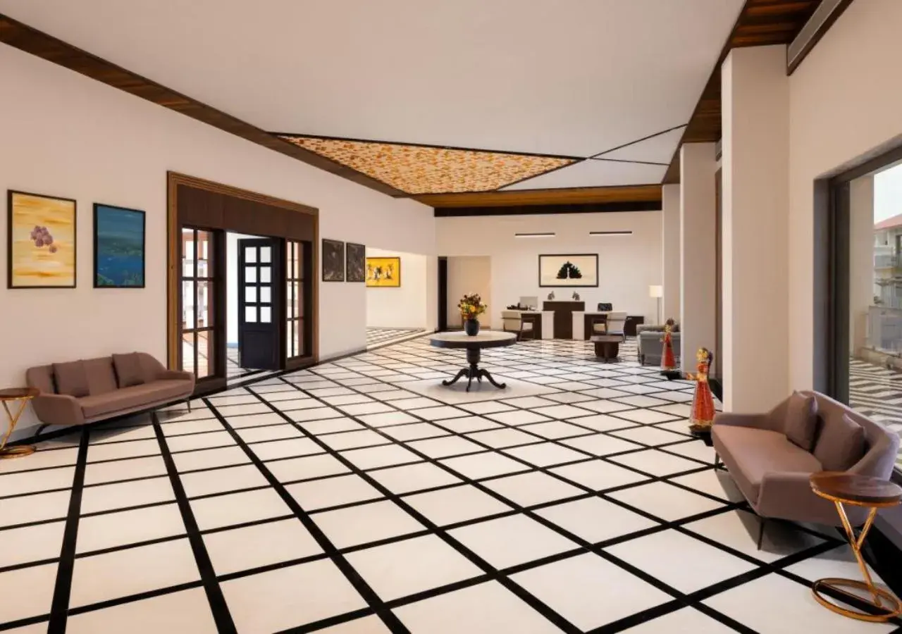 Lobby or reception in Bookmark Resorts, Jogi Mahal, Ranthambore Lobby or reception in Bookmark Resorts, Jogi Mahal, Ranthambore