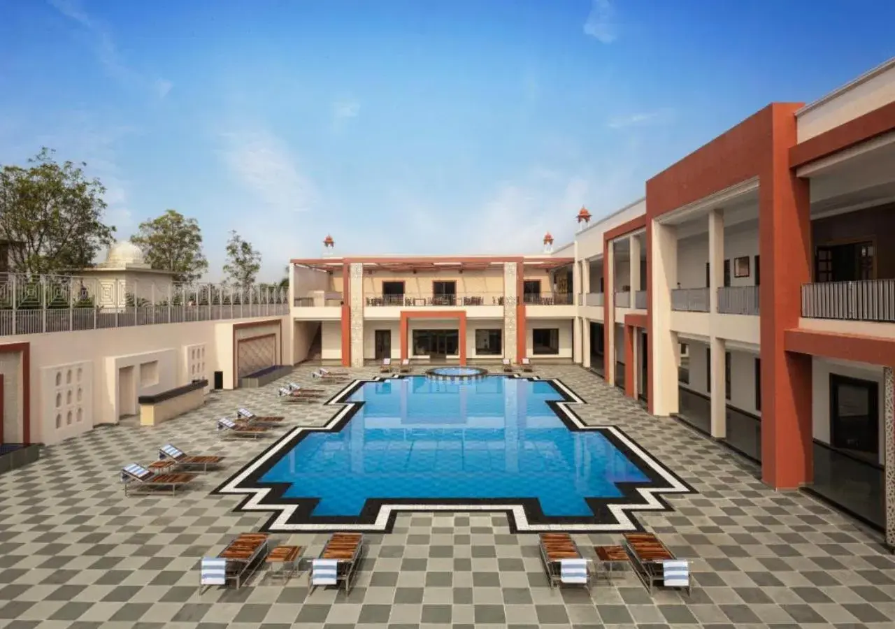 Swimming pool in Bookmark Resorts, Jogi Mahal, Ranthambore Swimming pool in Bookmark Resorts, Jogi Mahal, Ranthambore