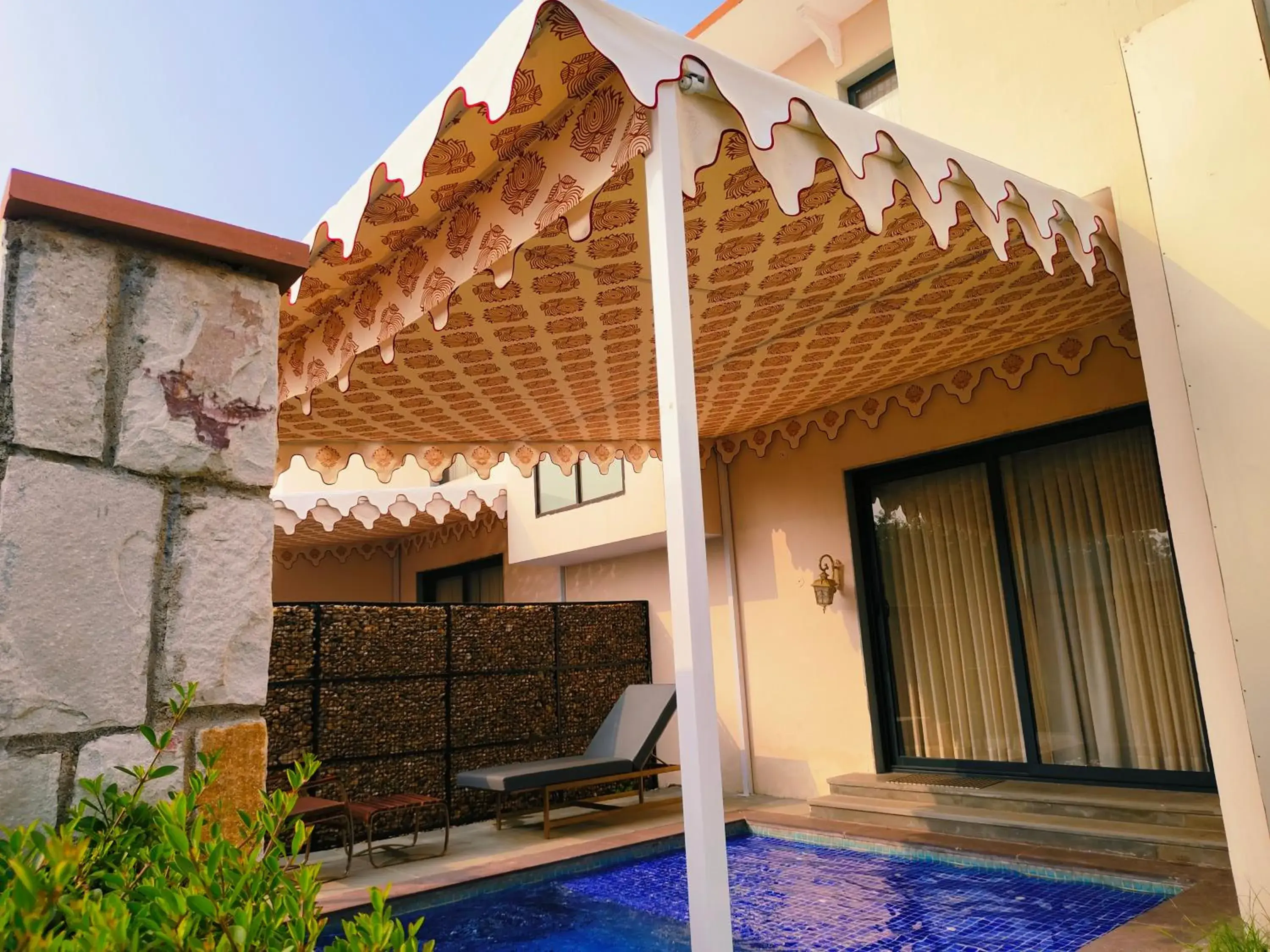 Pool view in Bookmark Resorts, Jogi Mahal, Ranthambore Pool view in Bookmark Resorts, Jogi Mahal, Ranthambore