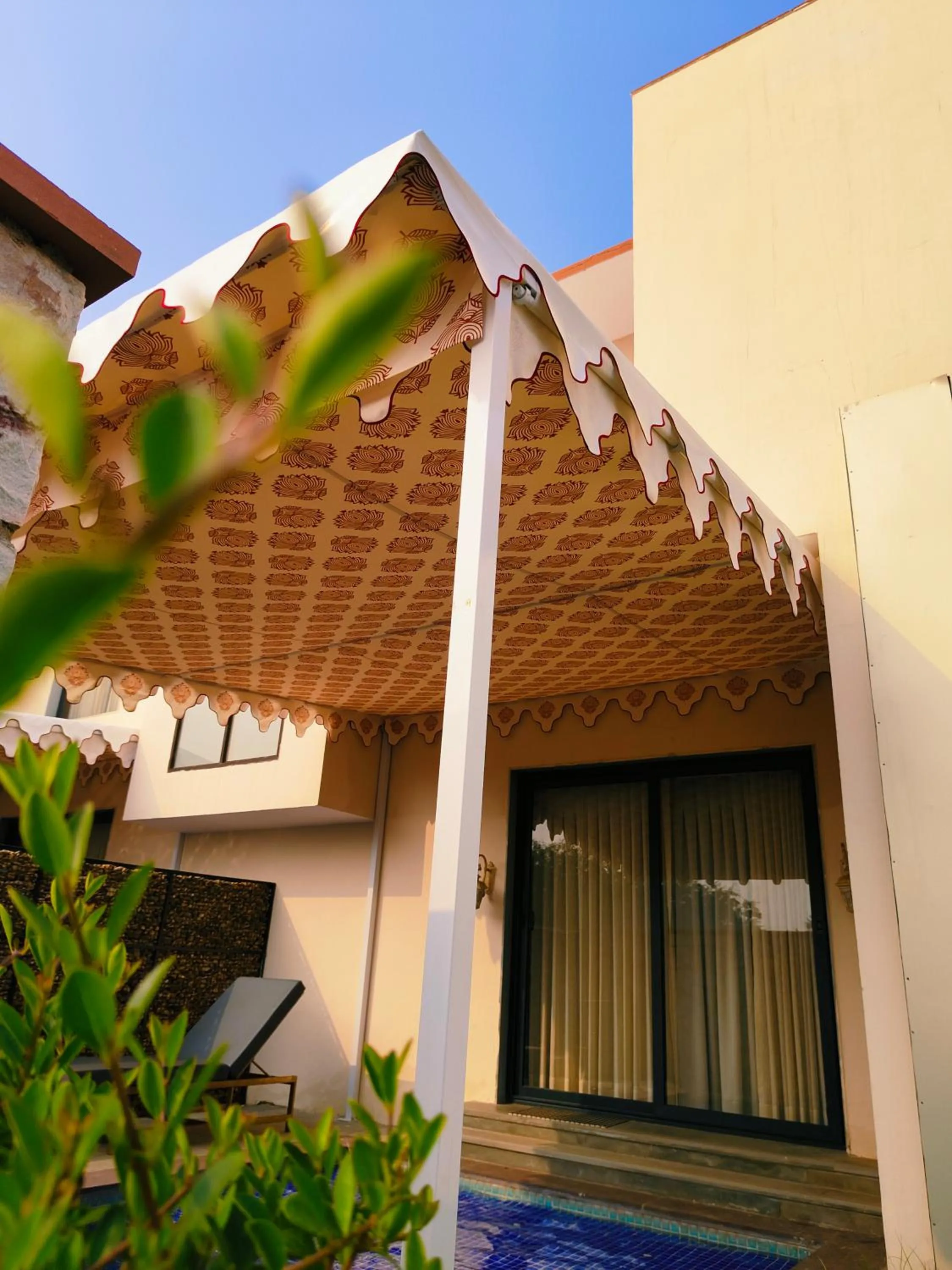 Pool view in Bookmark Resorts, Jogi Mahal, Ranthambore