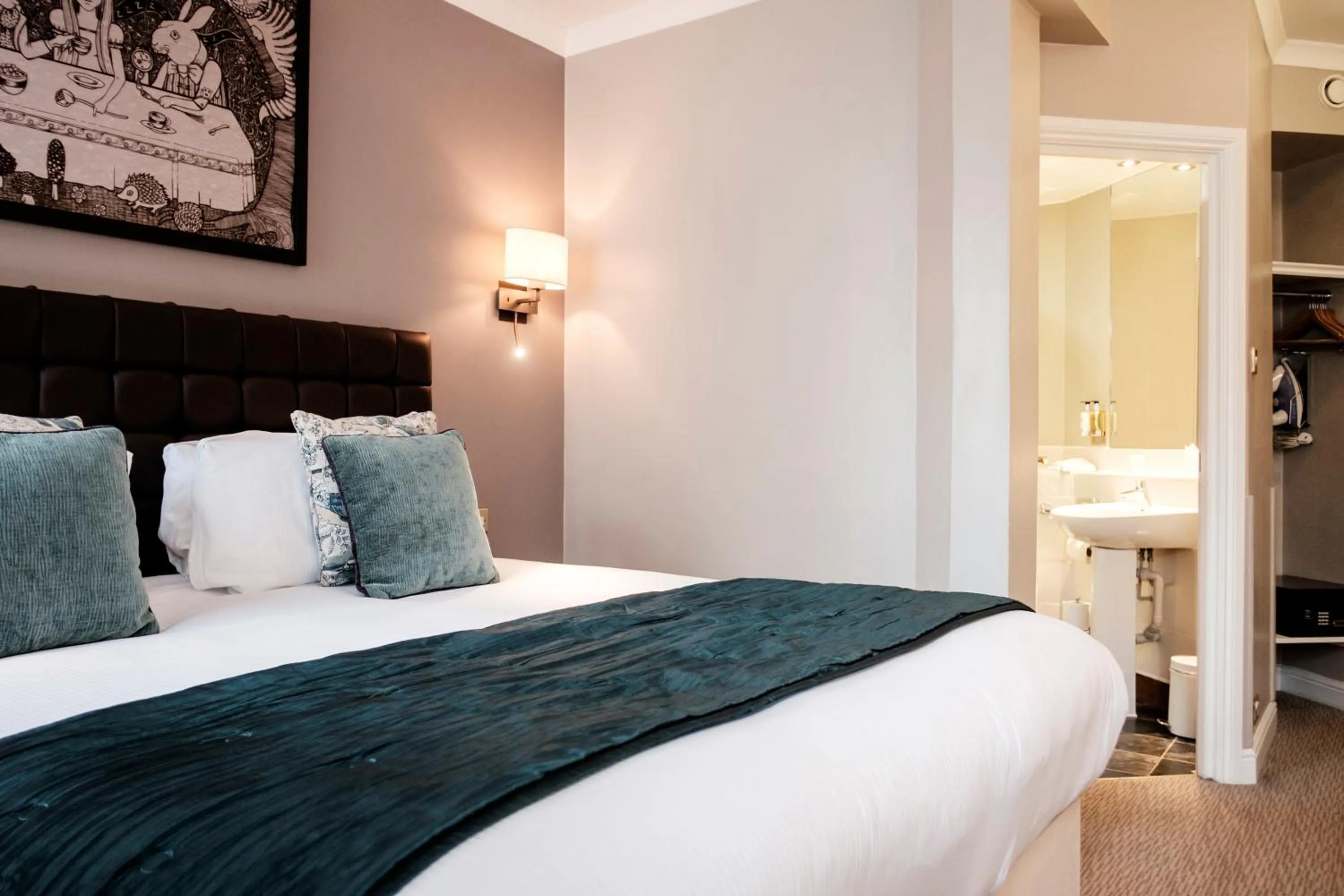 Bed in The Mad Hatter Hotel