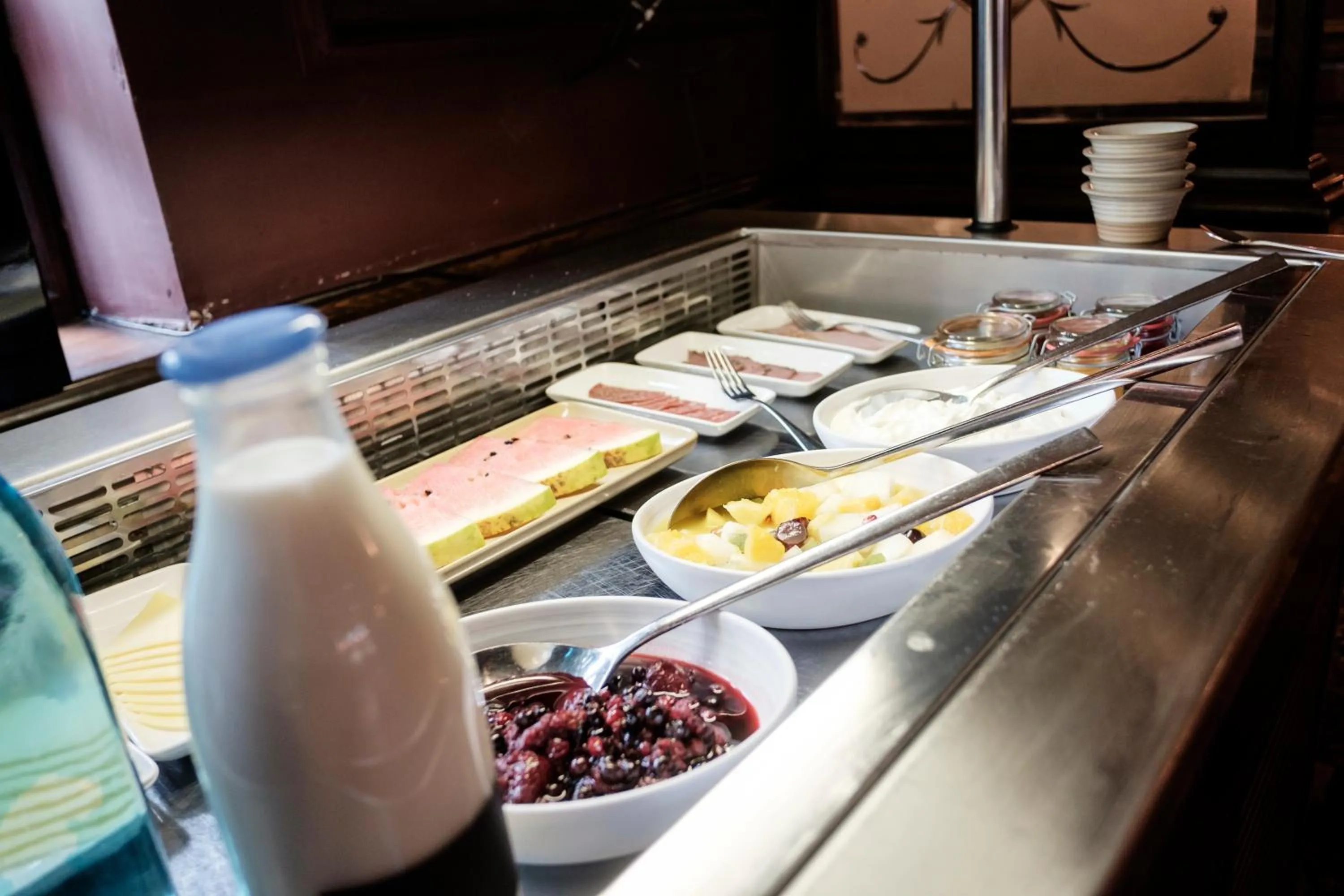 Continental breakfast in The Mad Hatter Hotel