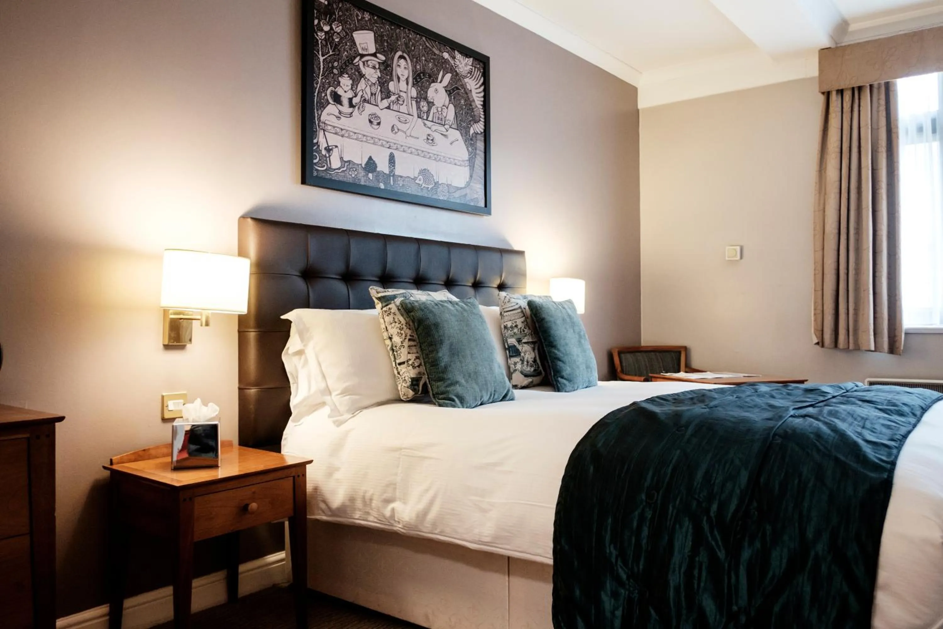 Bed in The Mad Hatter Hotel