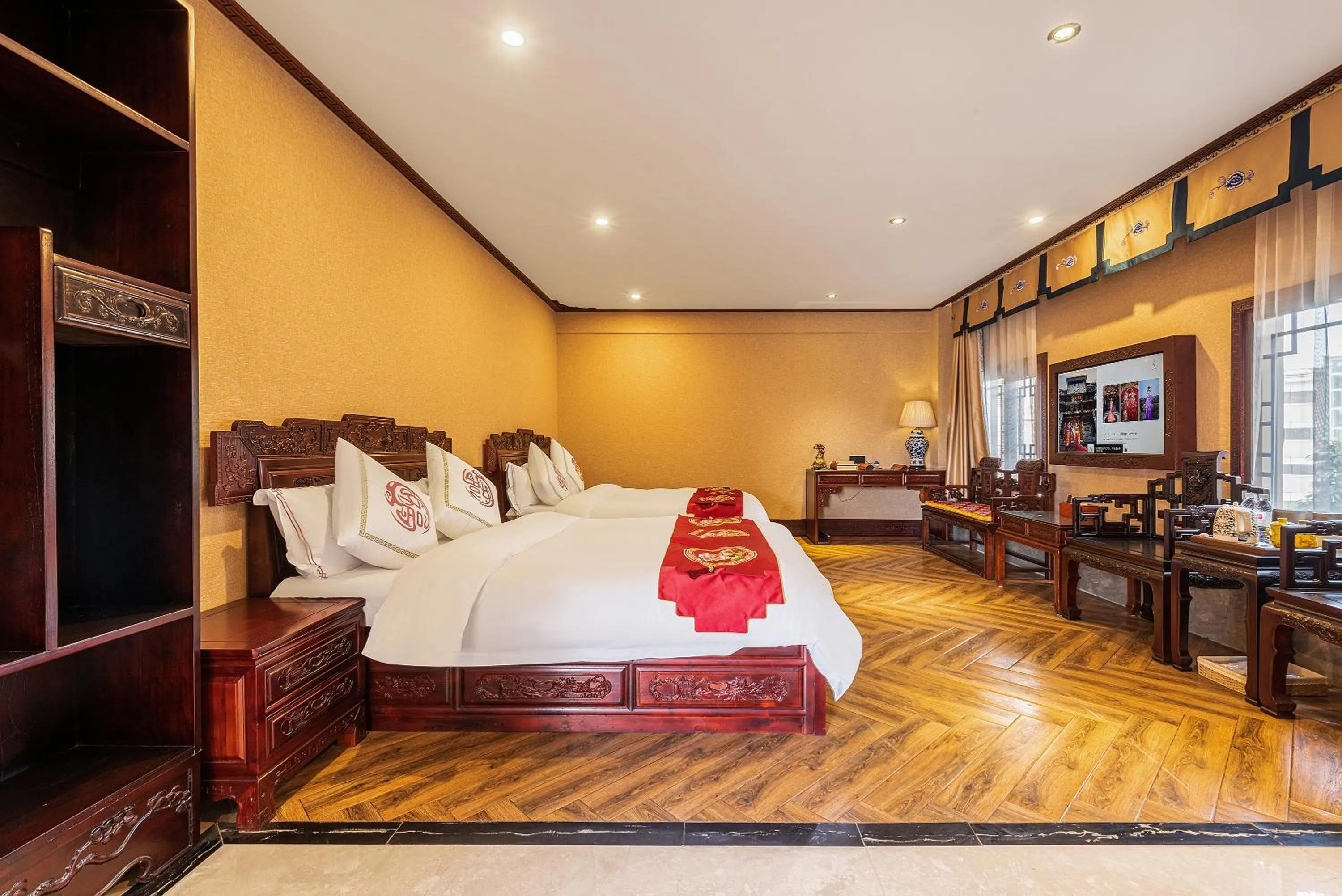 Bed in ChengDu Wuhou Temple Han Dynasty Hotel