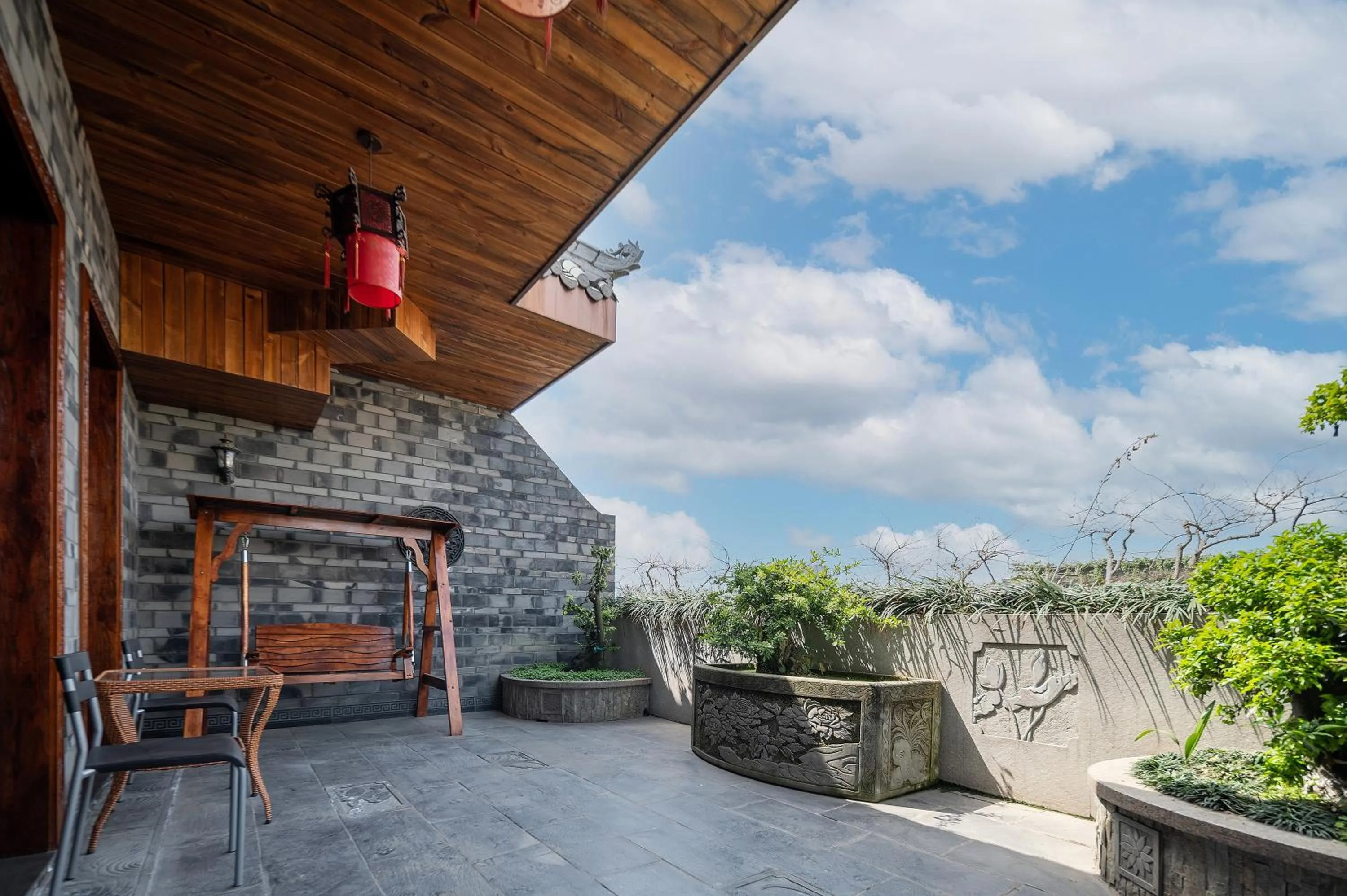 Balcony/Terrace in ChengDu Wuhou Temple Han Dynasty Hotel