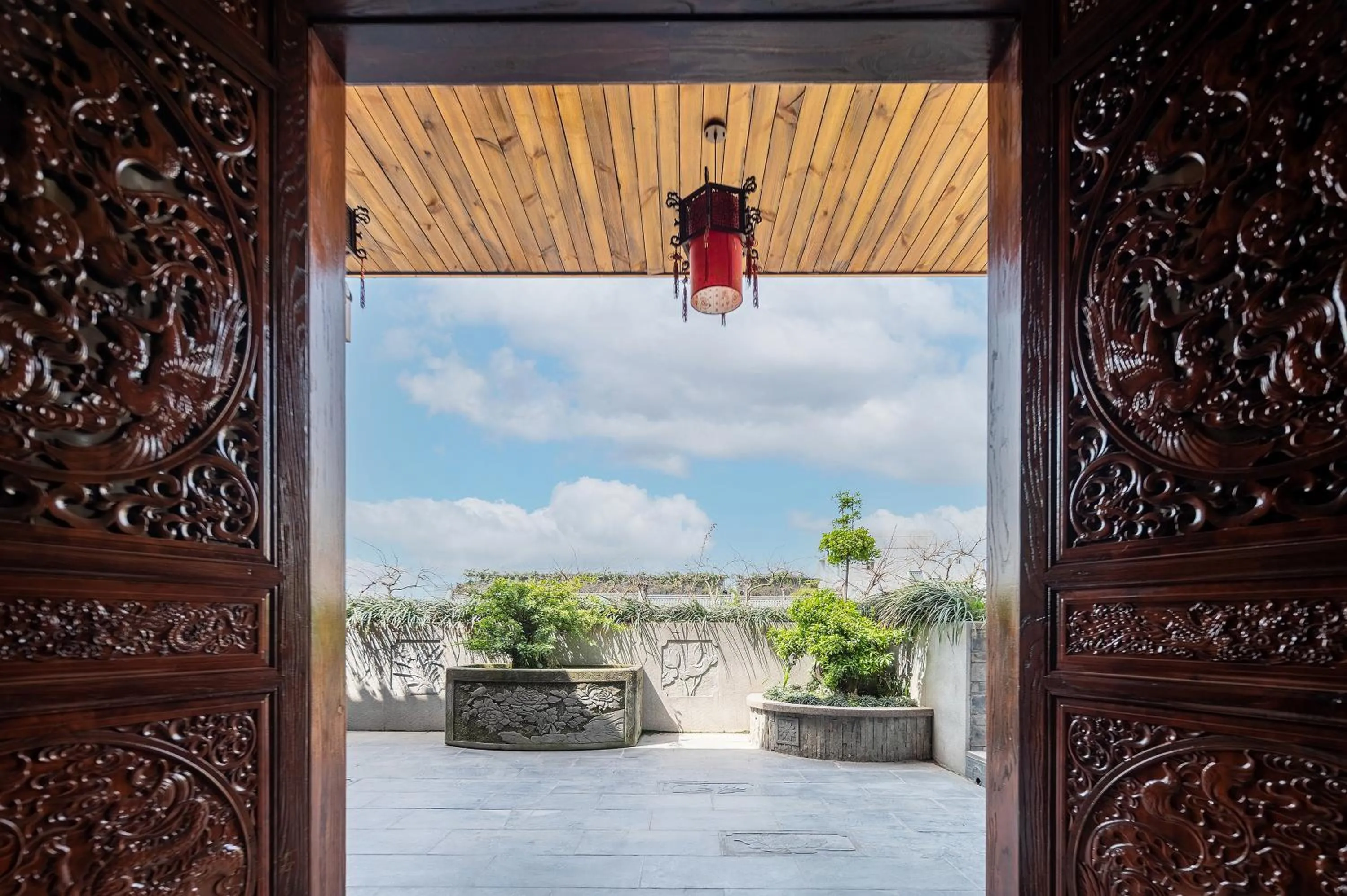 Balcony/Terrace in ChengDu Wuhou Temple Han Dynasty Hotel