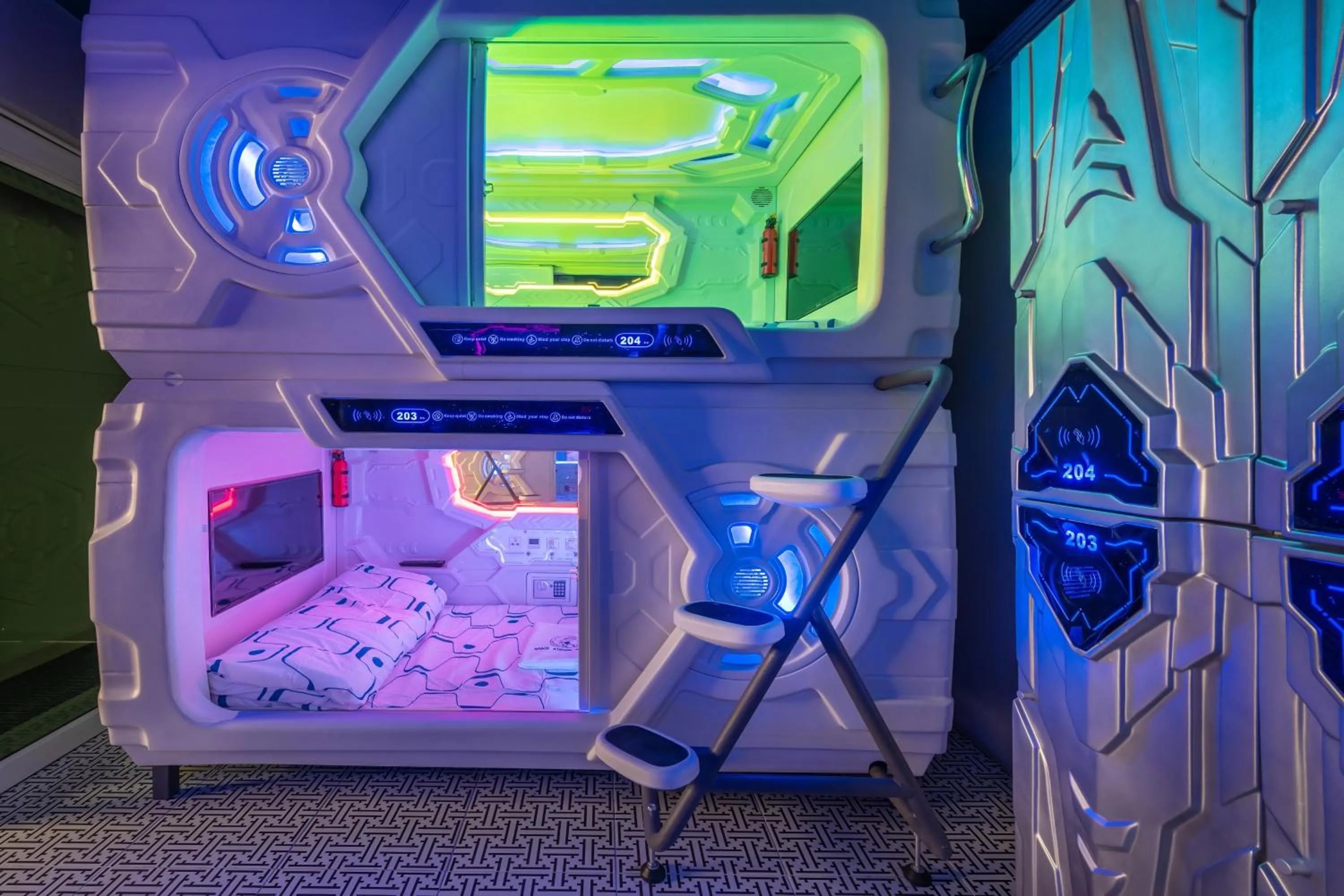 Bedroom in Space Station Hostel