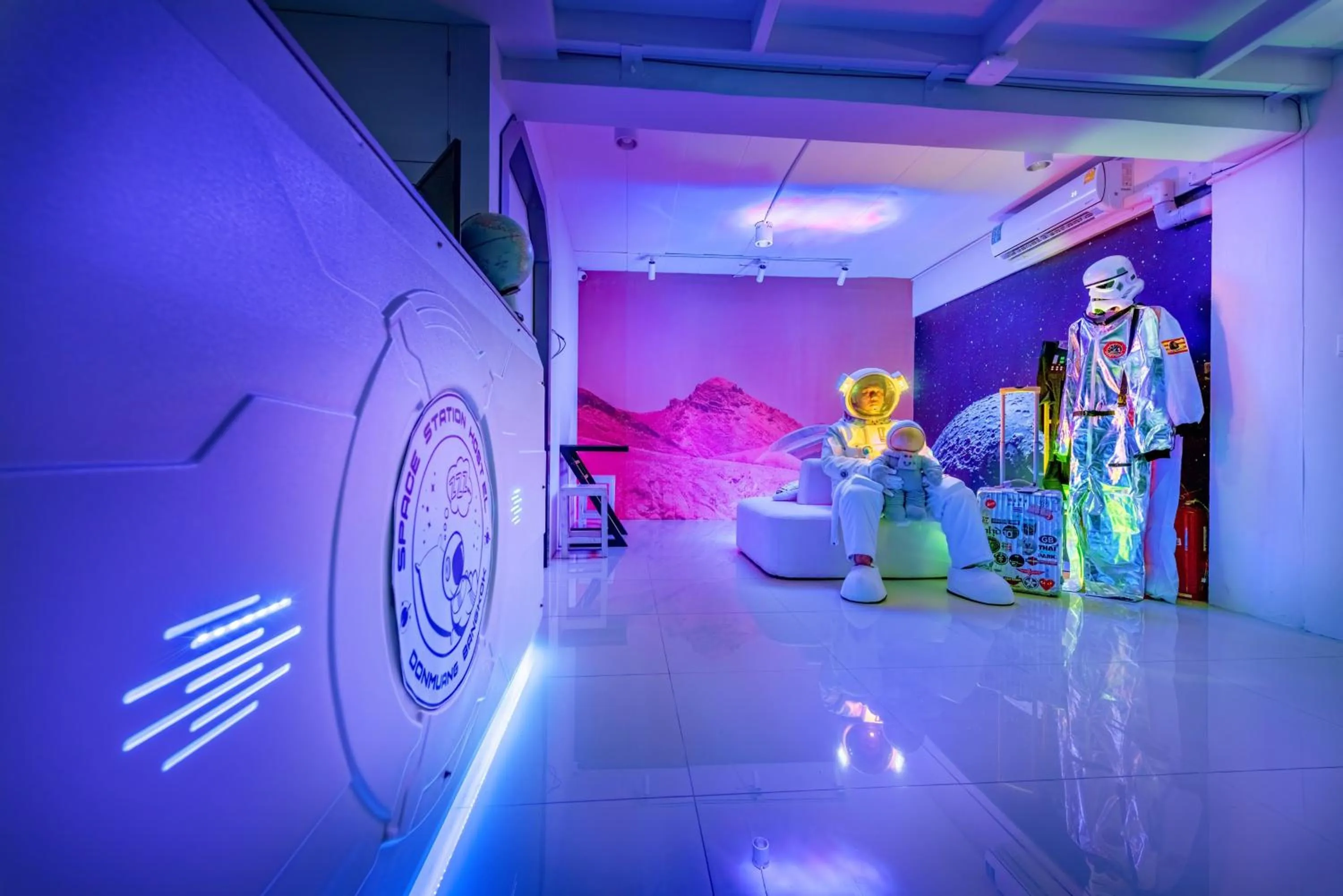 People in Space Station Hostel