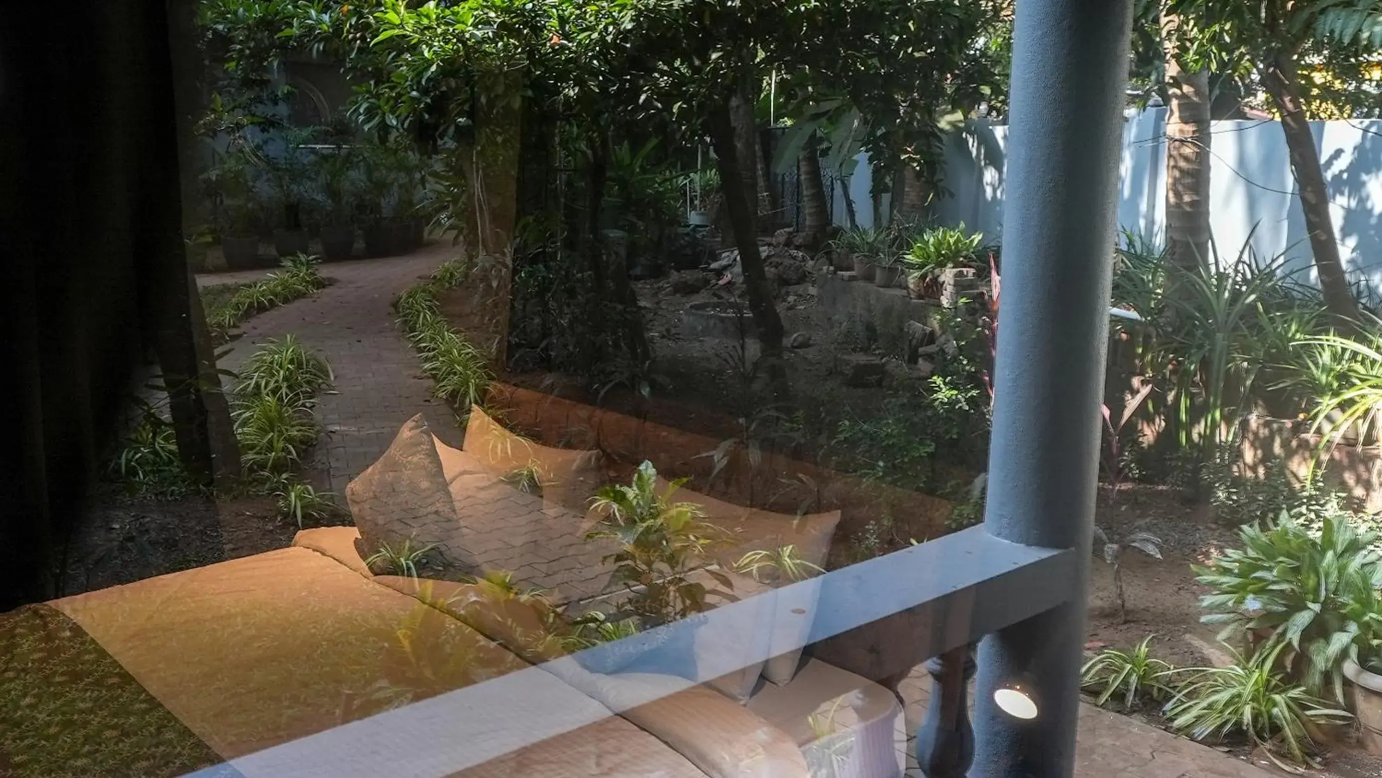 Garden view in Sortby Stays, Vagator Garden view in Sortby Stays, Vagator