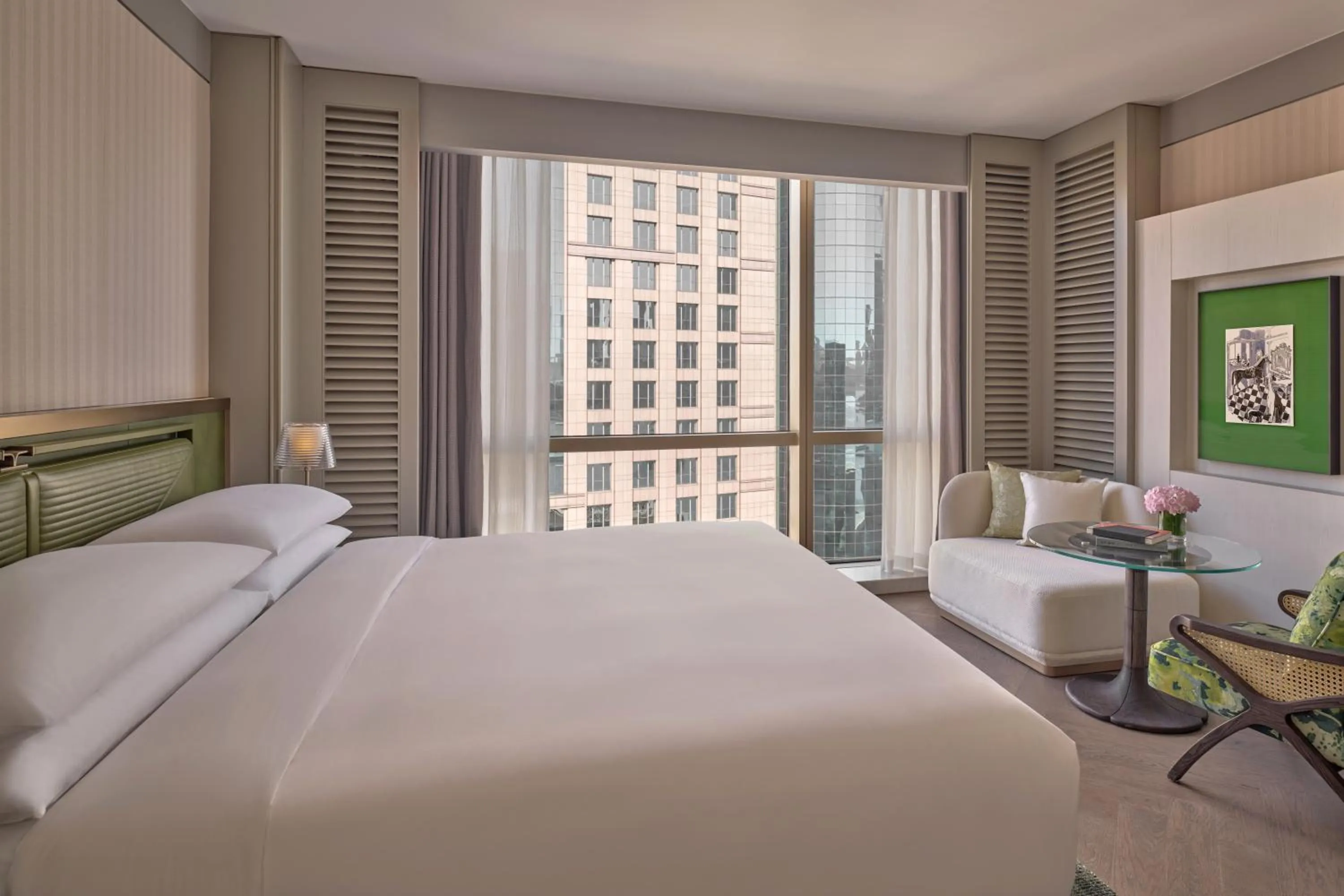 City view, Bed in Regent Shanghai on the Bund