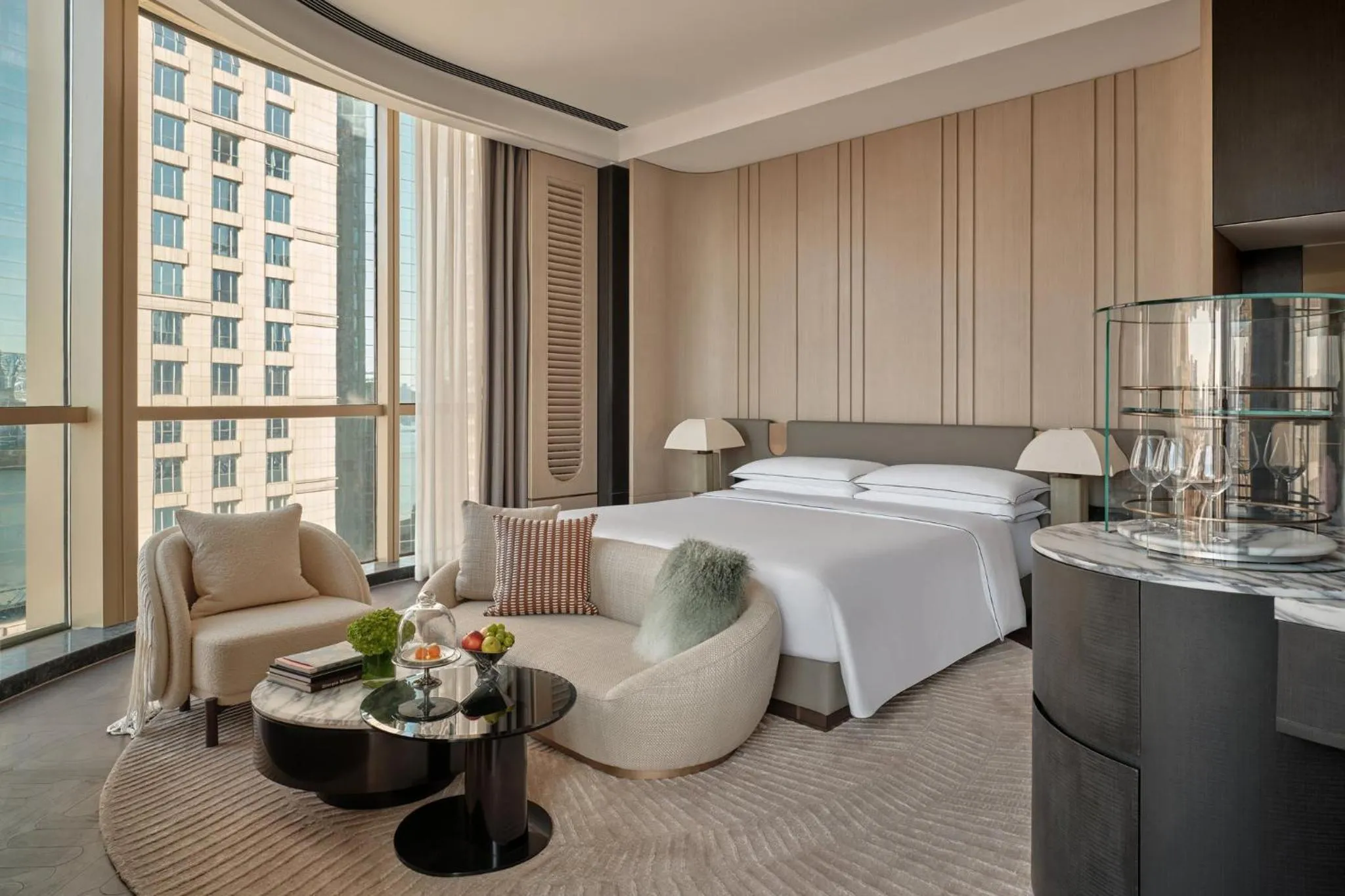 Photo of the whole room, Bed in Regent Shanghai on the Bund