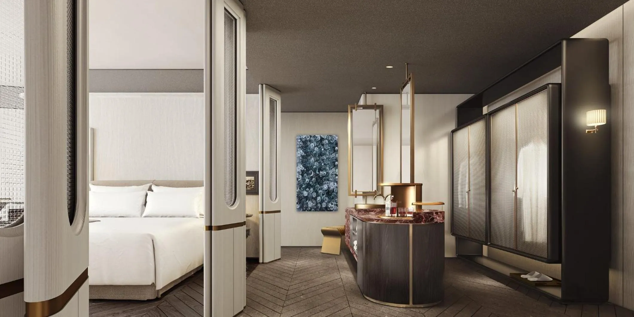 Photo of the whole room, Bed in Regent Shanghai on the Bund