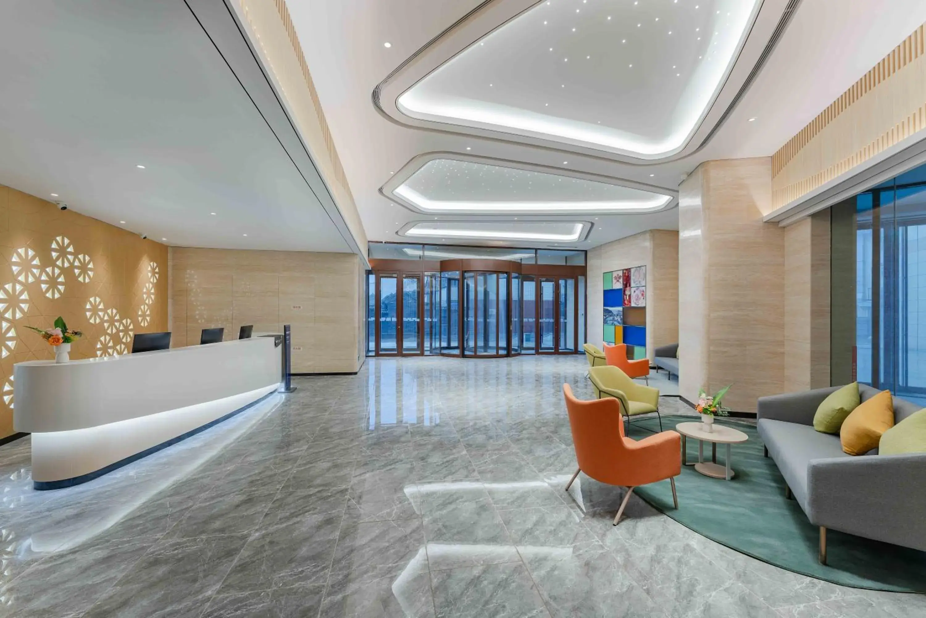 Lobby or reception in Holiday Inn Express Weifang City Center by IHG Lobby or reception in Holiday Inn Express Weifang City Center by IHG