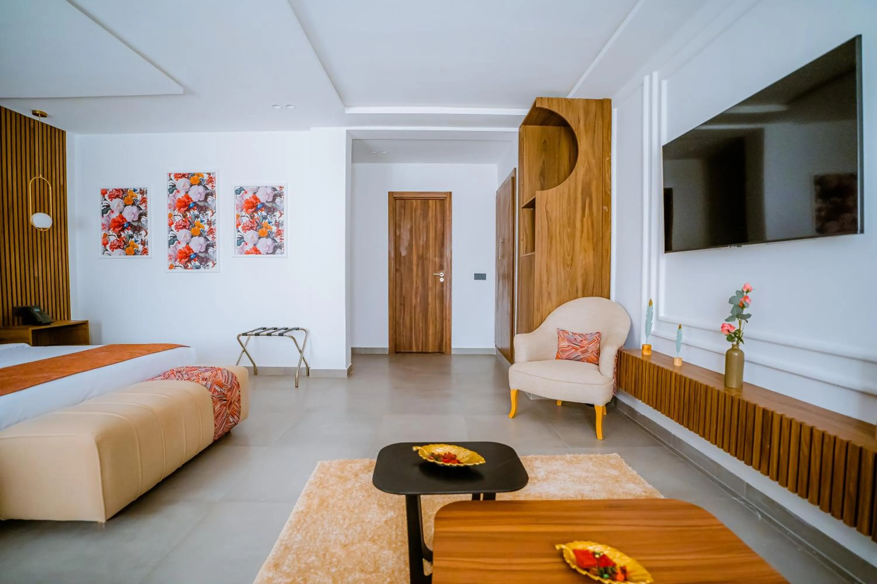 Living room, Bed in TIMAZIN HOTEL DAKHLA