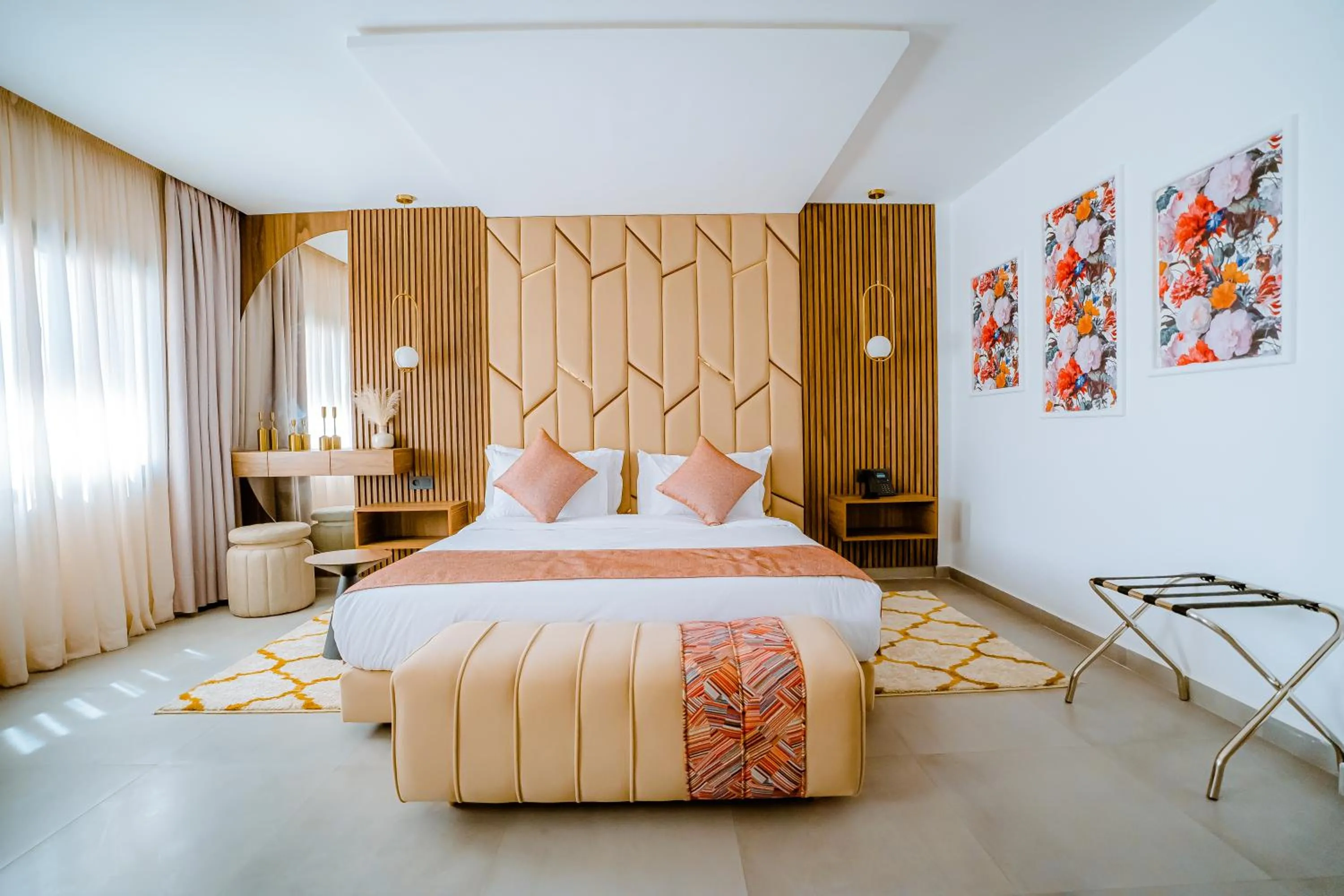 Bed in TIMAZIN HOTEL DAKHLA
