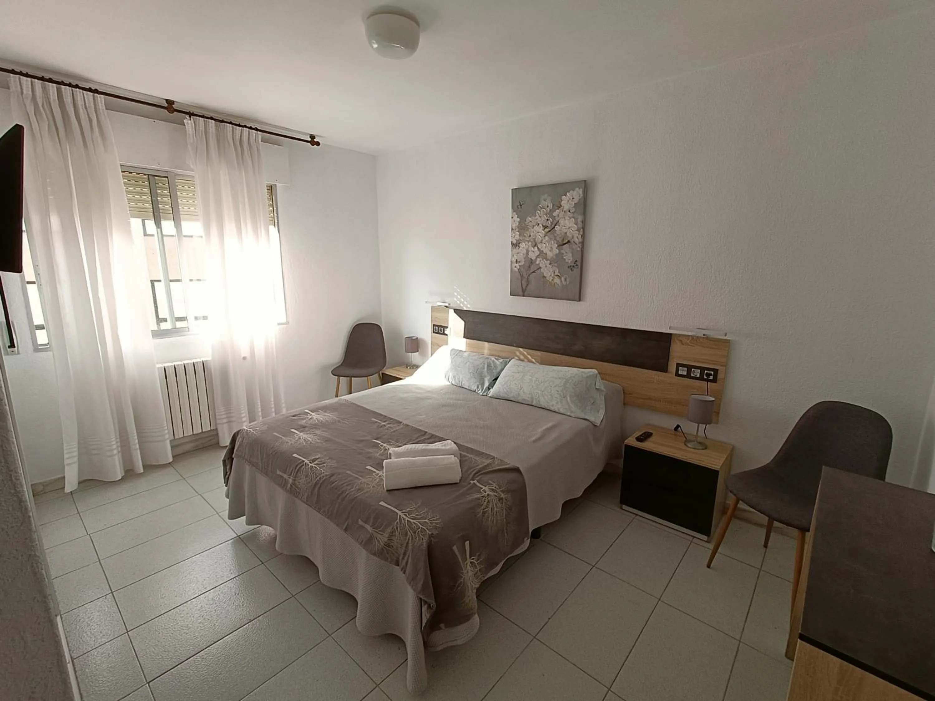 Bed in Hotel Palacios