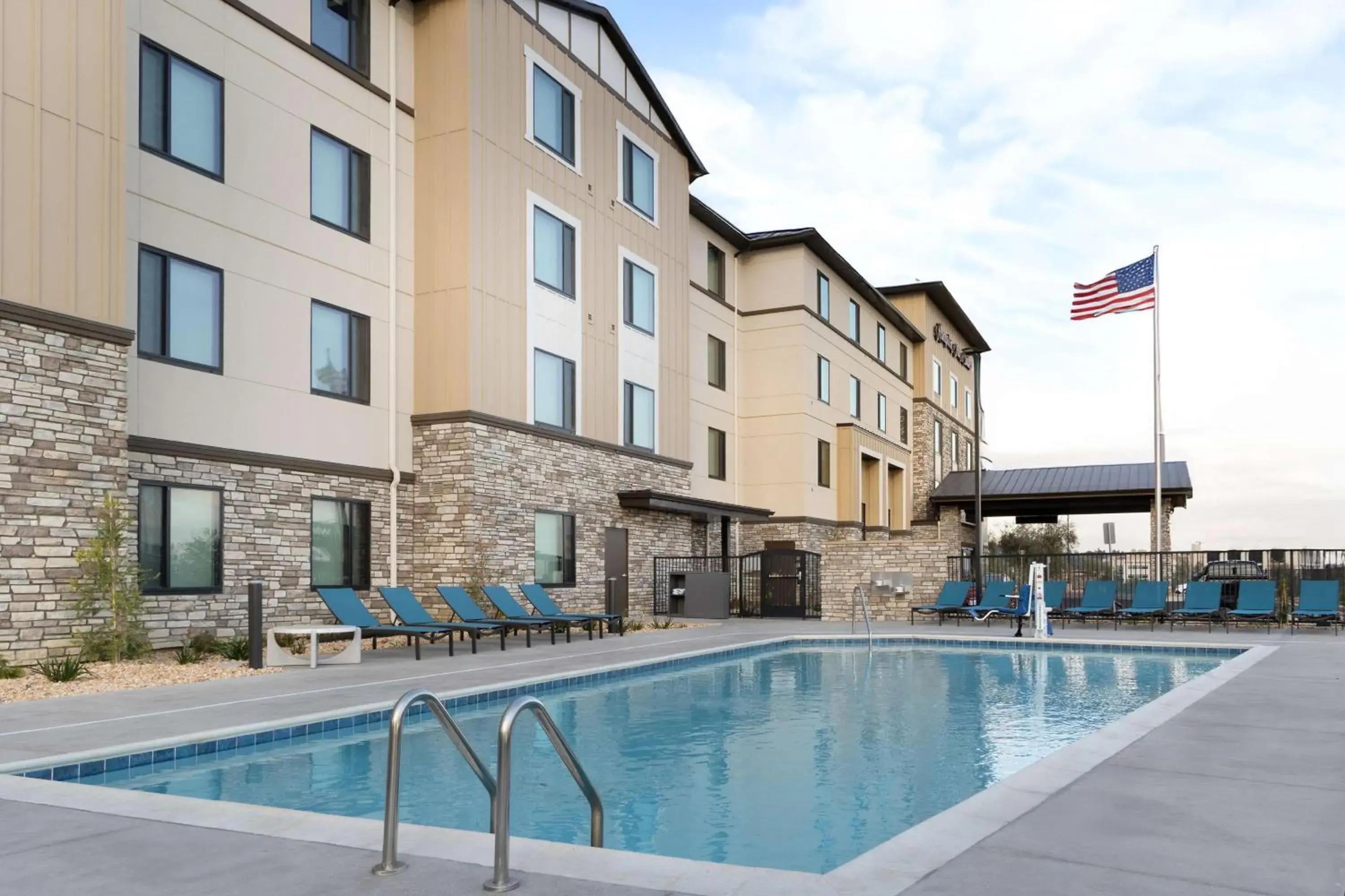 Pool view in Hampton Inn & Suites Porter Ranch Los Angeles Pool view in Hampton Inn & Suites Porter Ranch Los Angeles