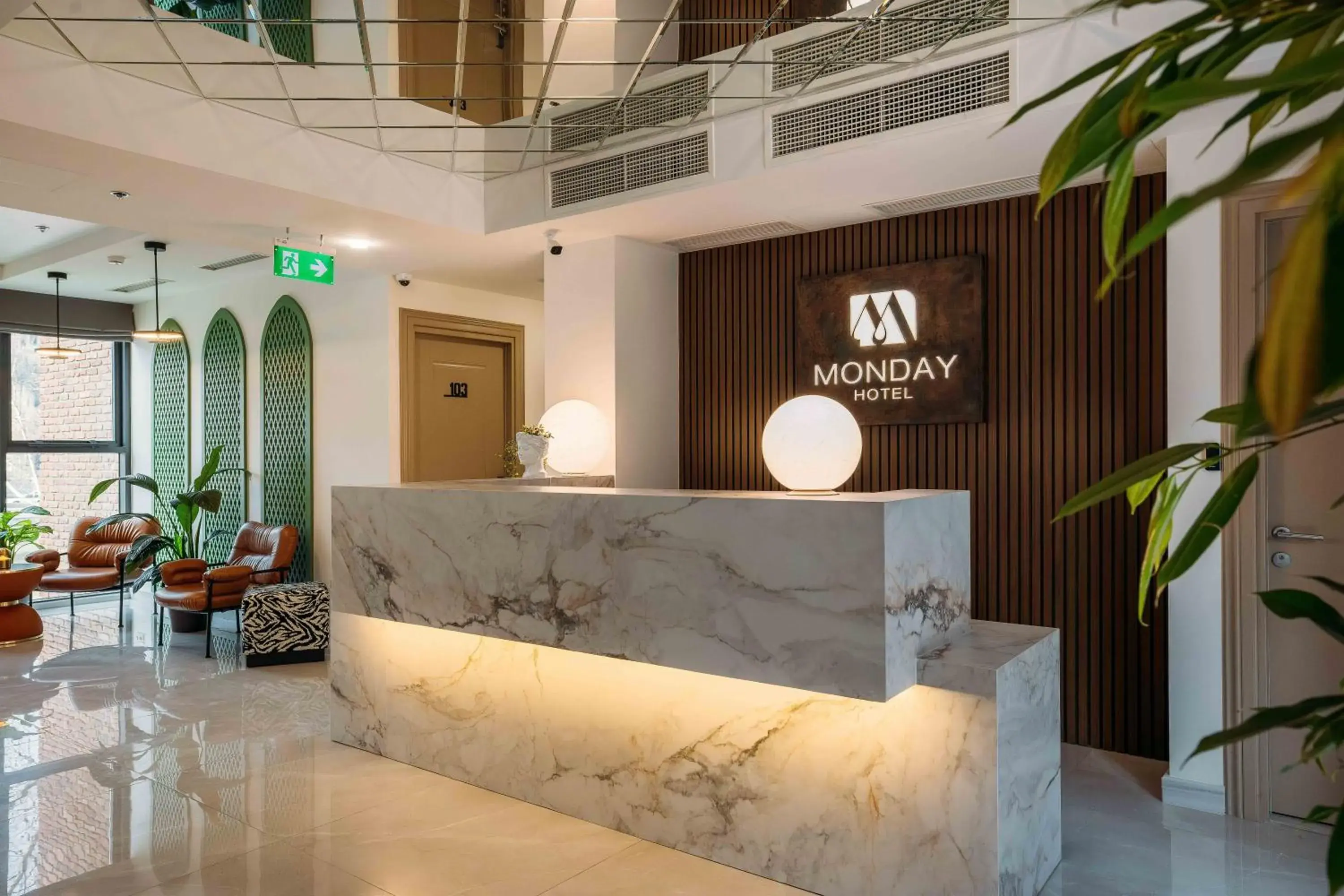 Lobby or reception in Hotel Monday by DNT Group Lobby or reception in Hotel Monday by DNT Group