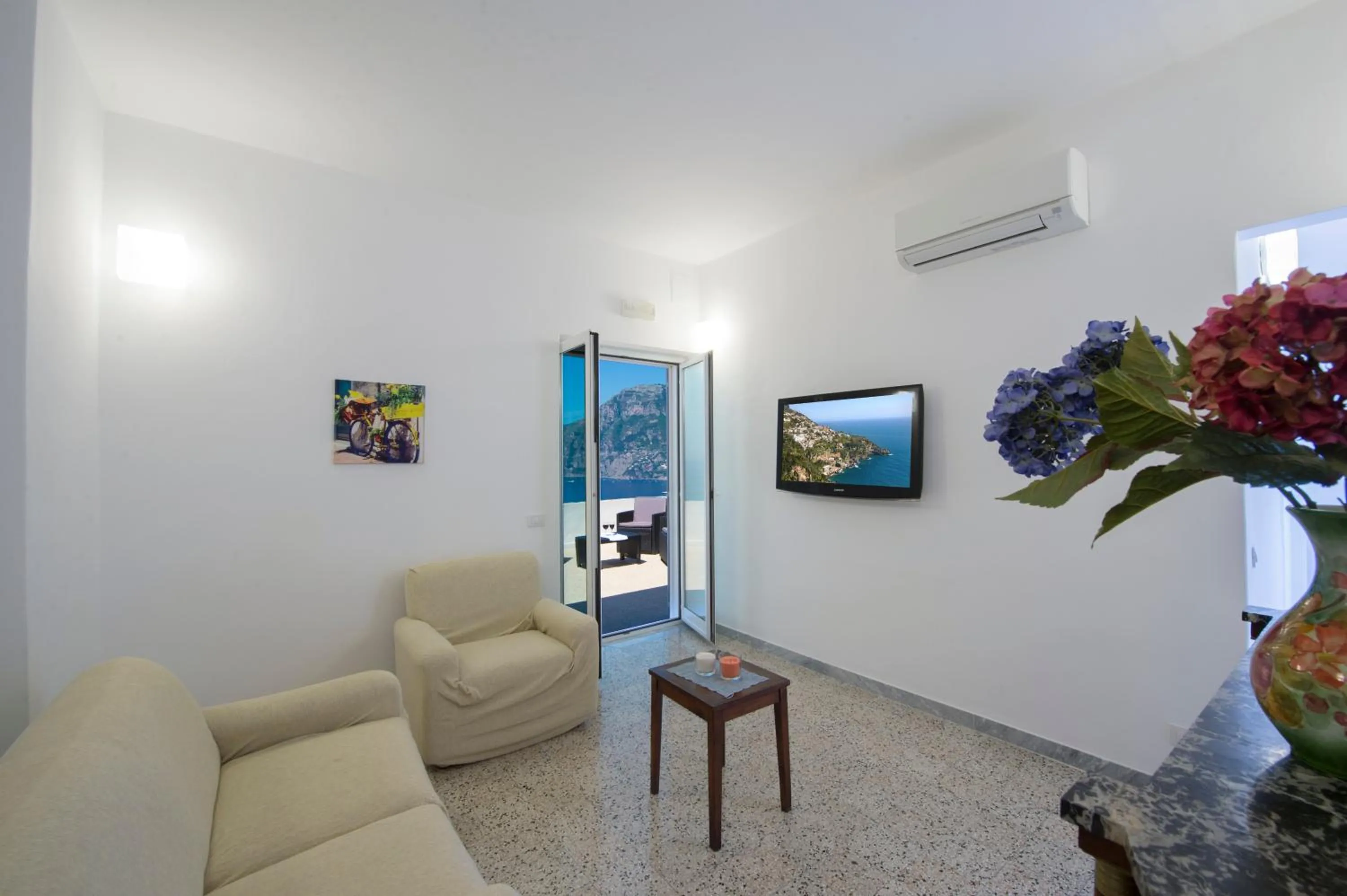 Living room in My Shazzy with amazing Sea View terrace