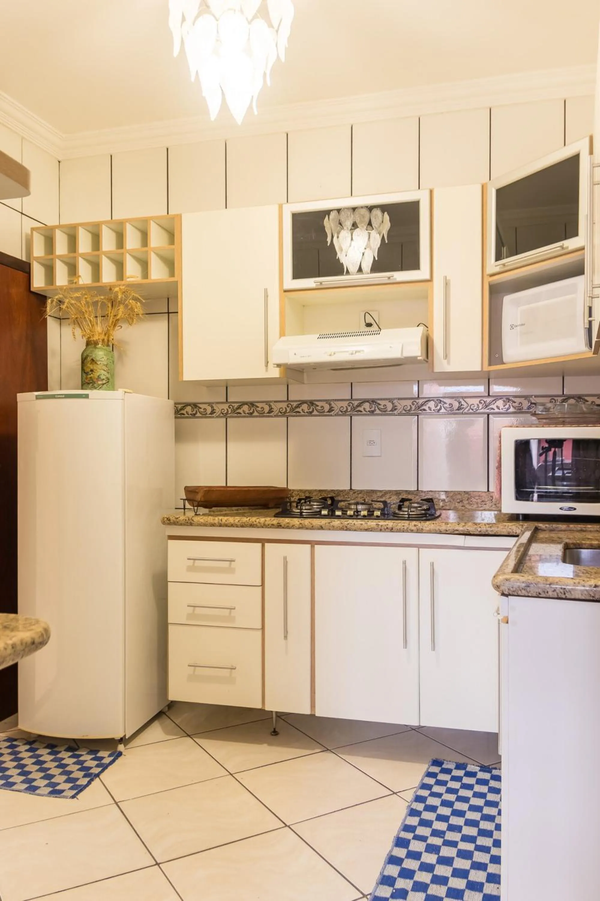 Kitchen or kitchenette in Apto 15 min das Aguas Termais em Araxa MG