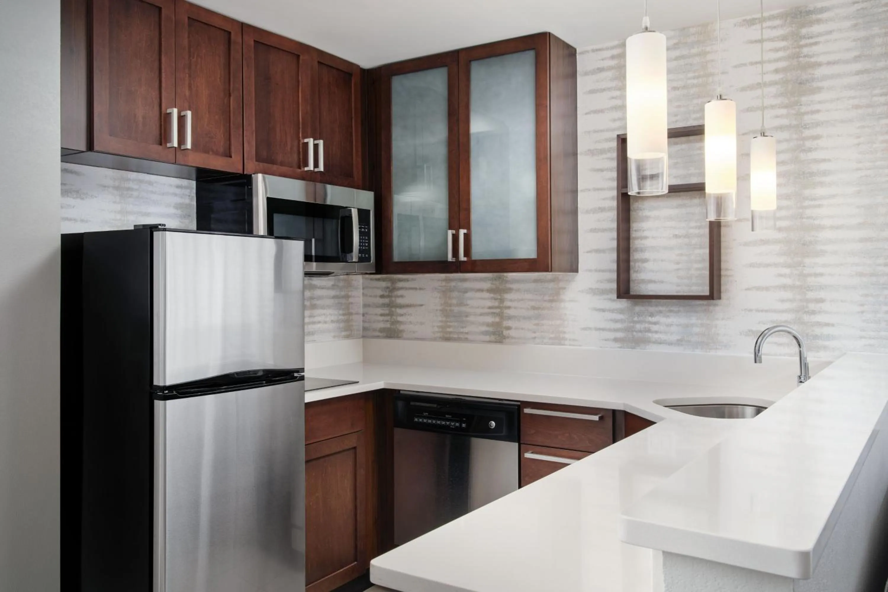 Kitchen or kitchenette in Residence Inn by Marriott Fort Myers at I-75 and Gulf Coast Town Center