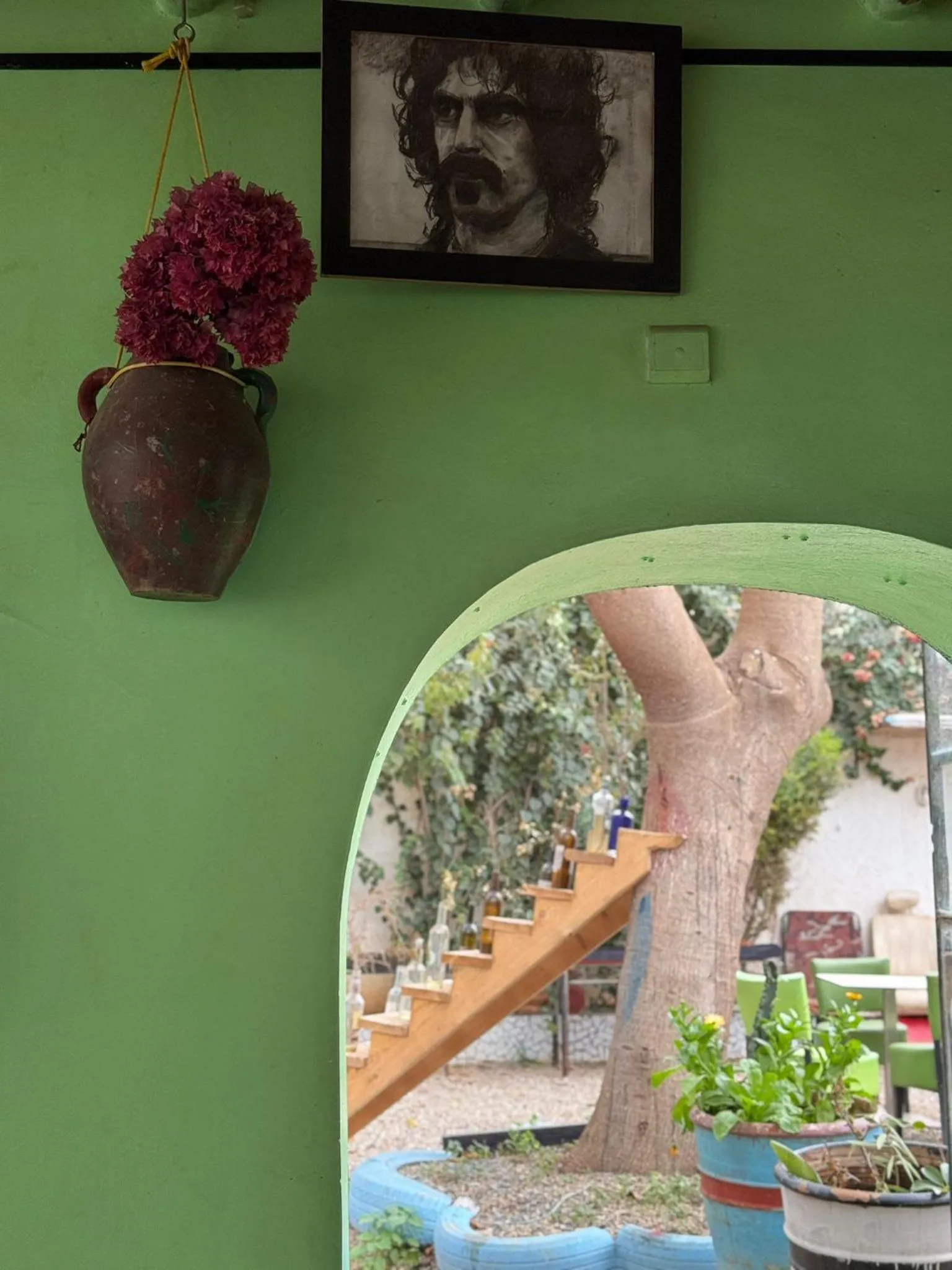 Garden in ASARAG GUEST HOUSE, YOGA & Surf