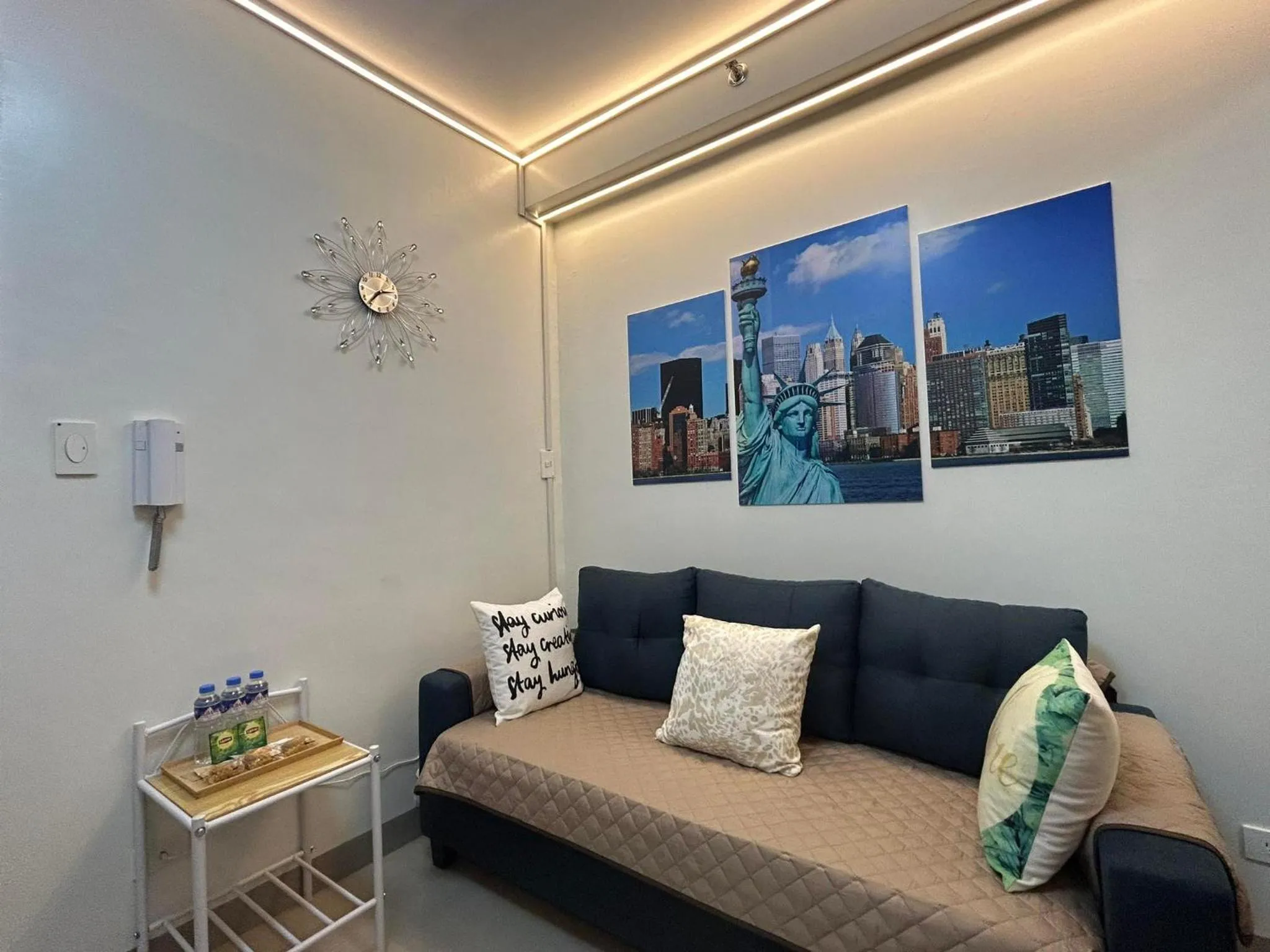 Living room in Shore Residences MOA Dynastel Staycation