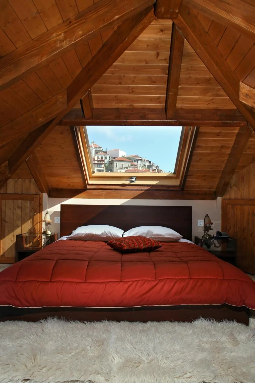 Bed in Rigas Hotel Arachova