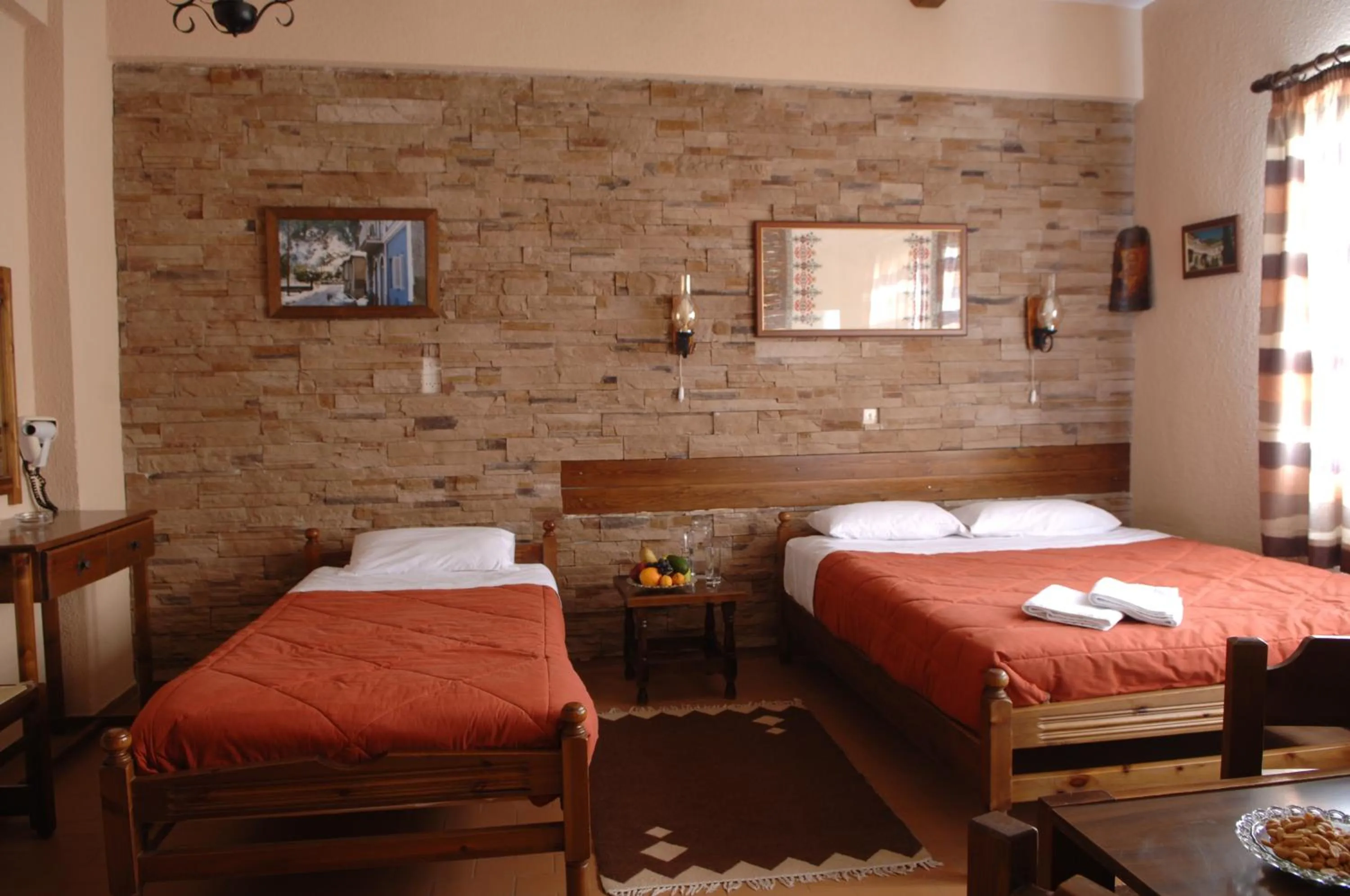 Bed in Rigas Hotel Arachova