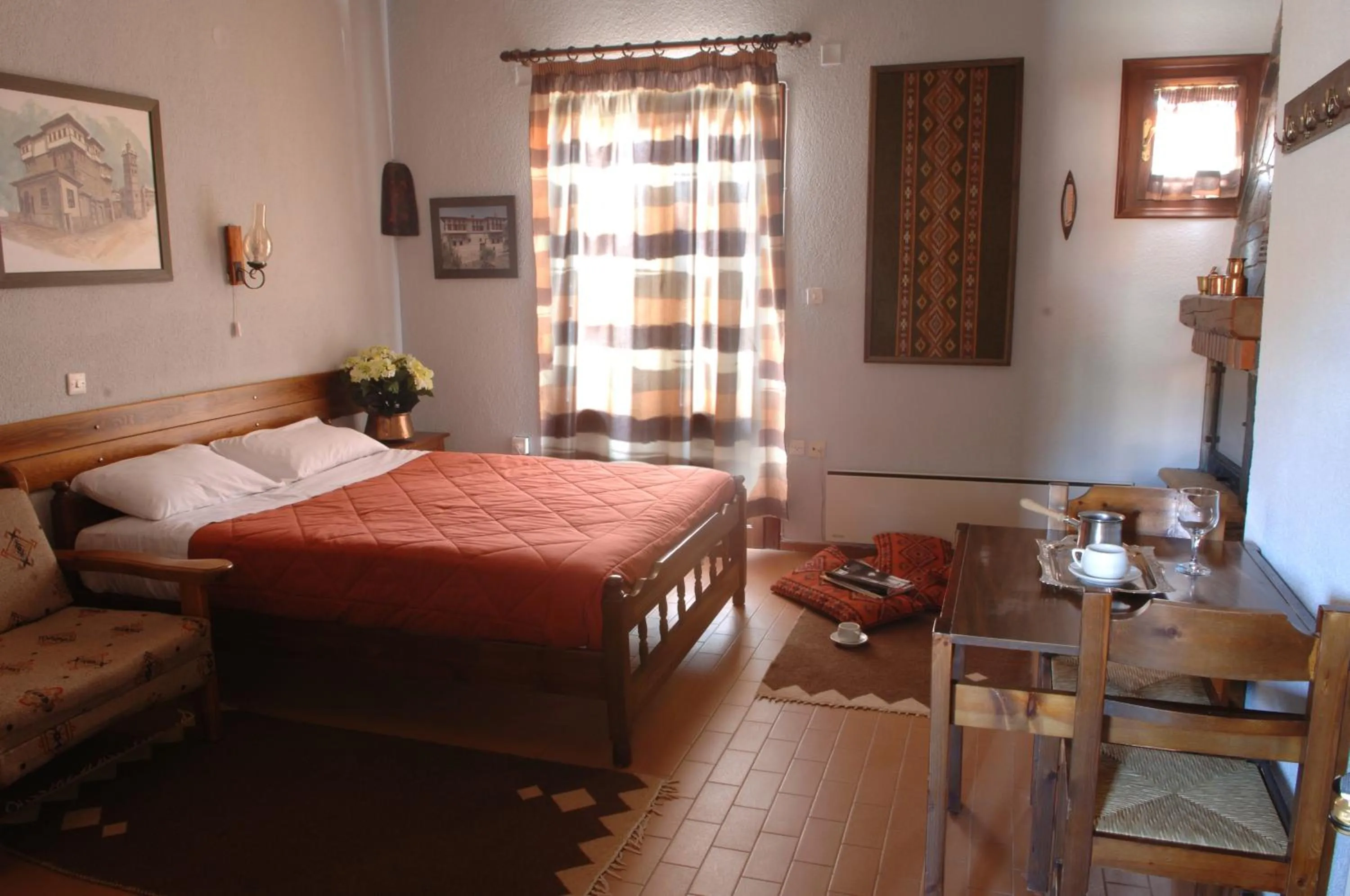 Bed in Rigas Hotel Arachova