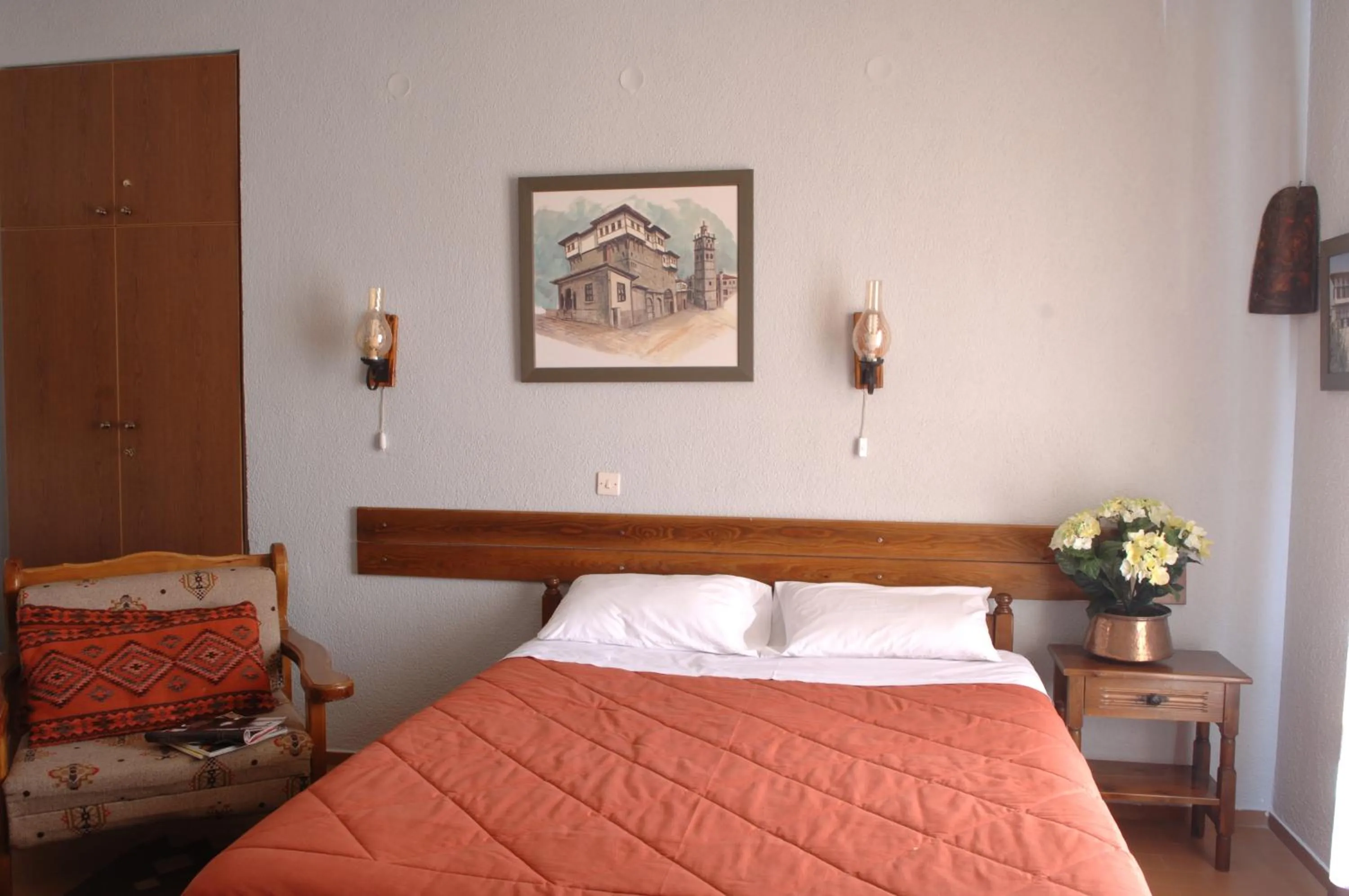 Bed in Rigas Hotel Arachova