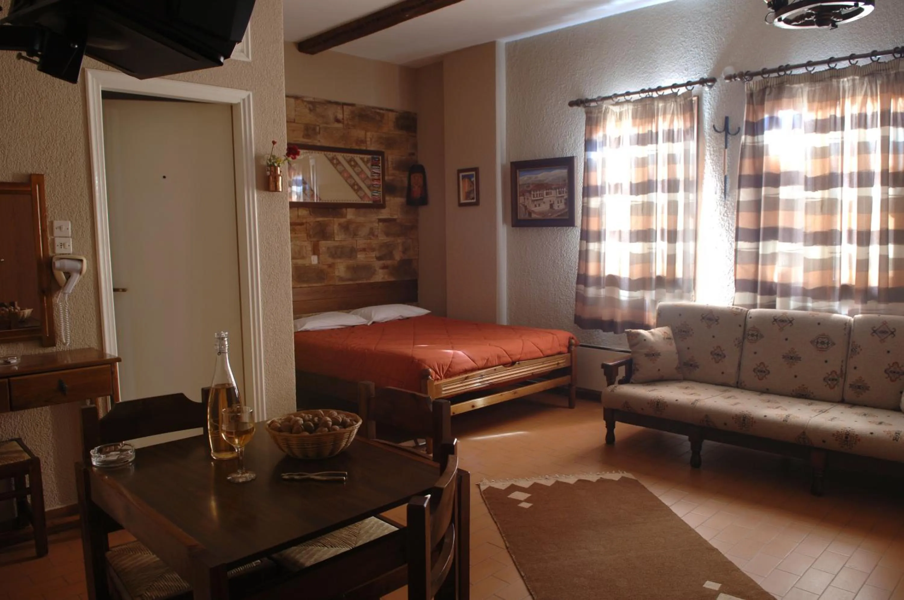 Bed in Rigas Hotel Arachova