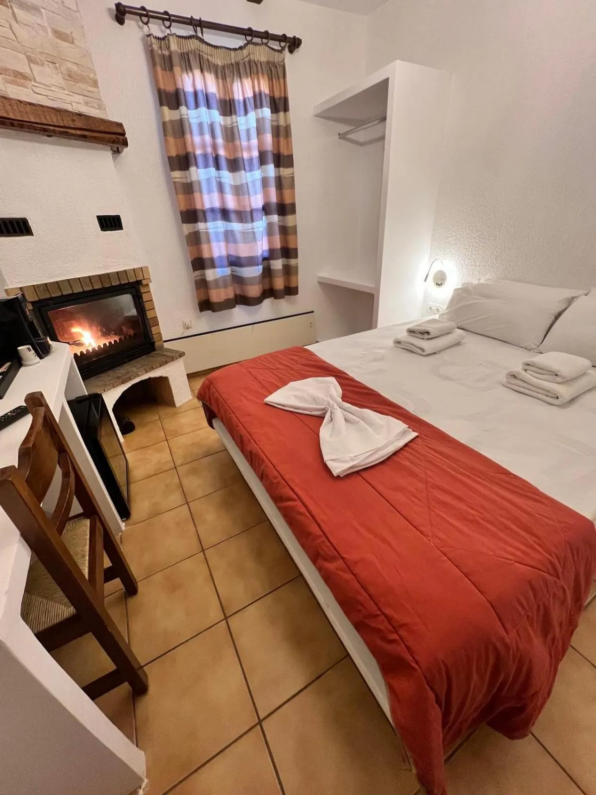Bed in Rigas Hotel Arachova