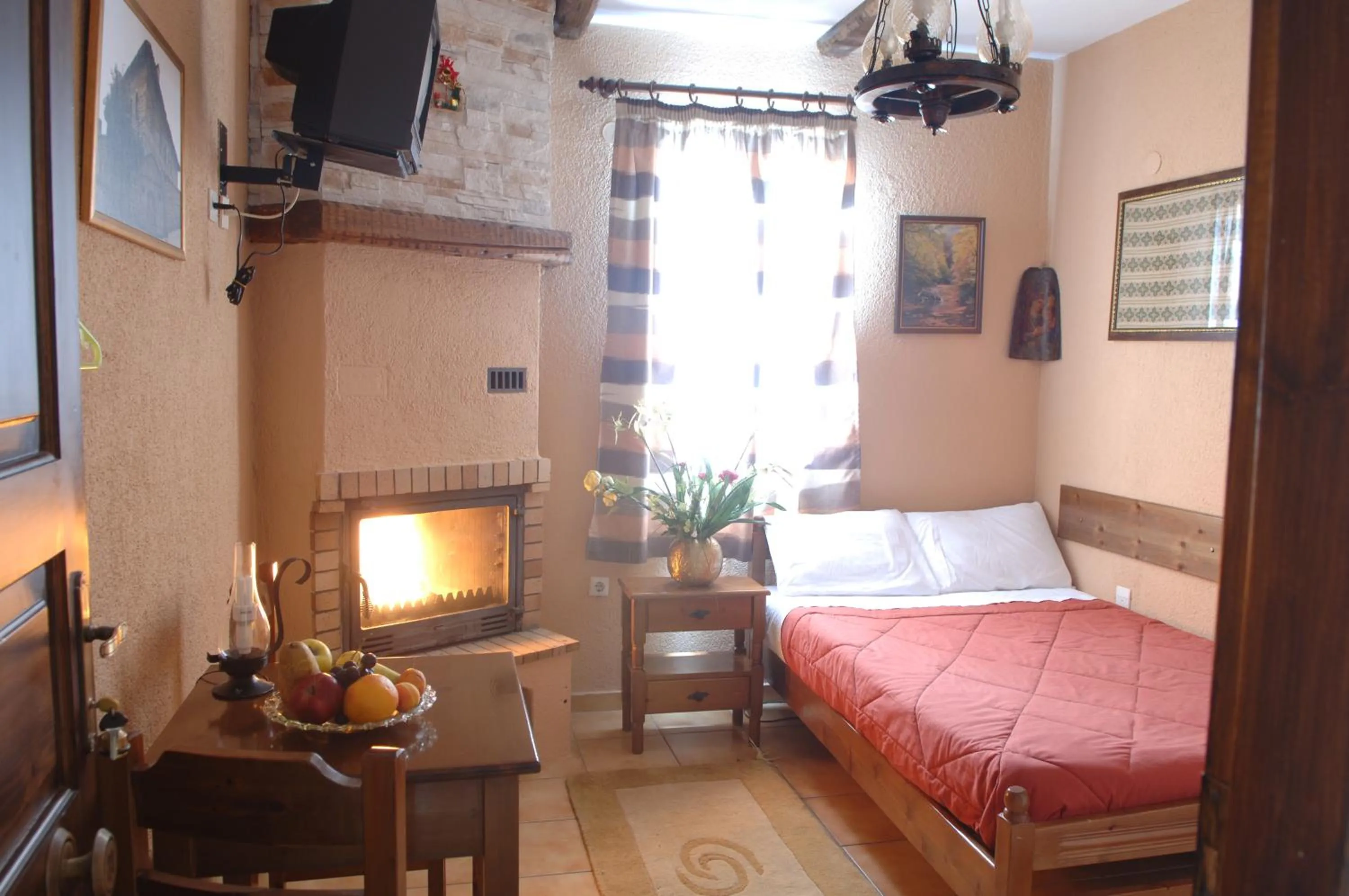 Bed in Rigas Hotel Arachova