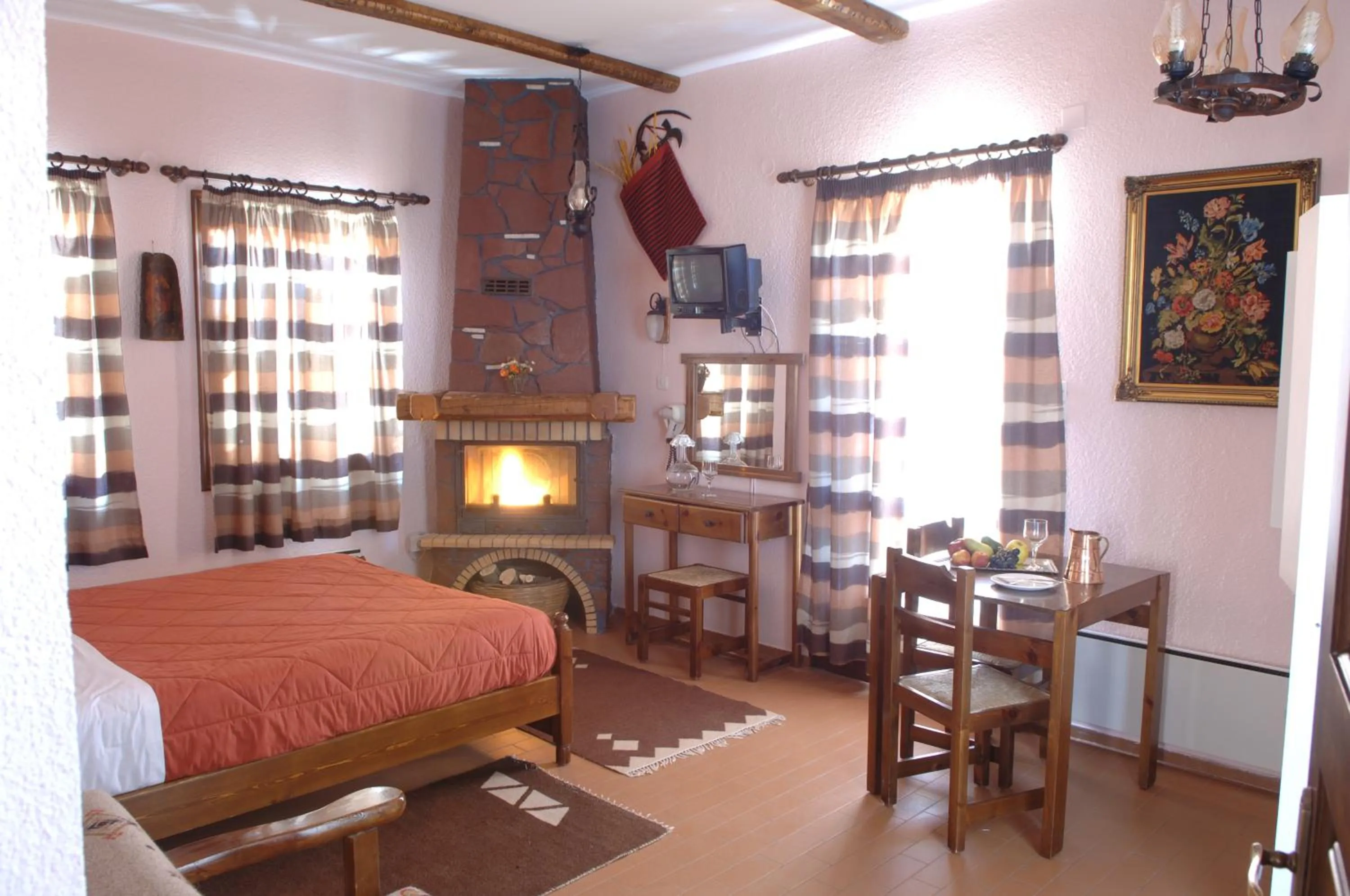 Bed in Rigas Hotel Arachova
