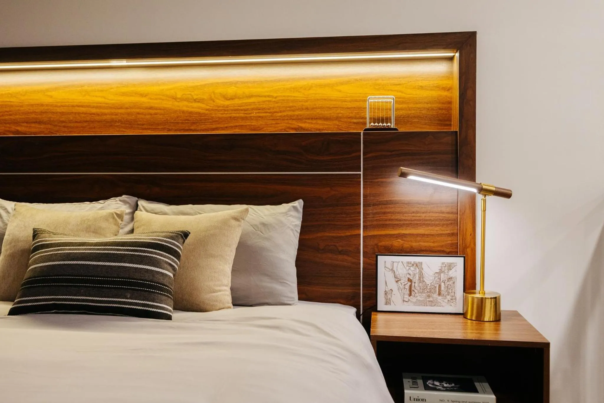 Bed in PentStudio Duplex Apartment