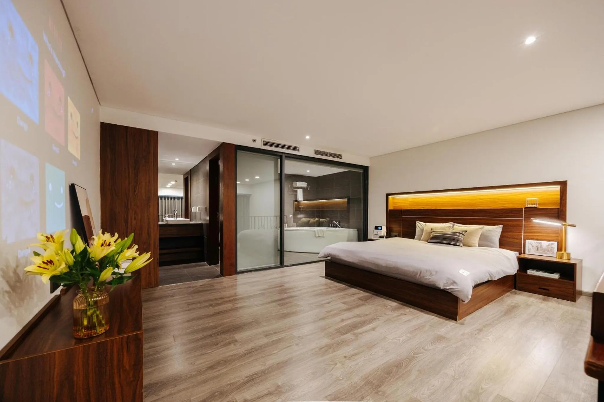 Bed in PentStudio Duplex Apartment