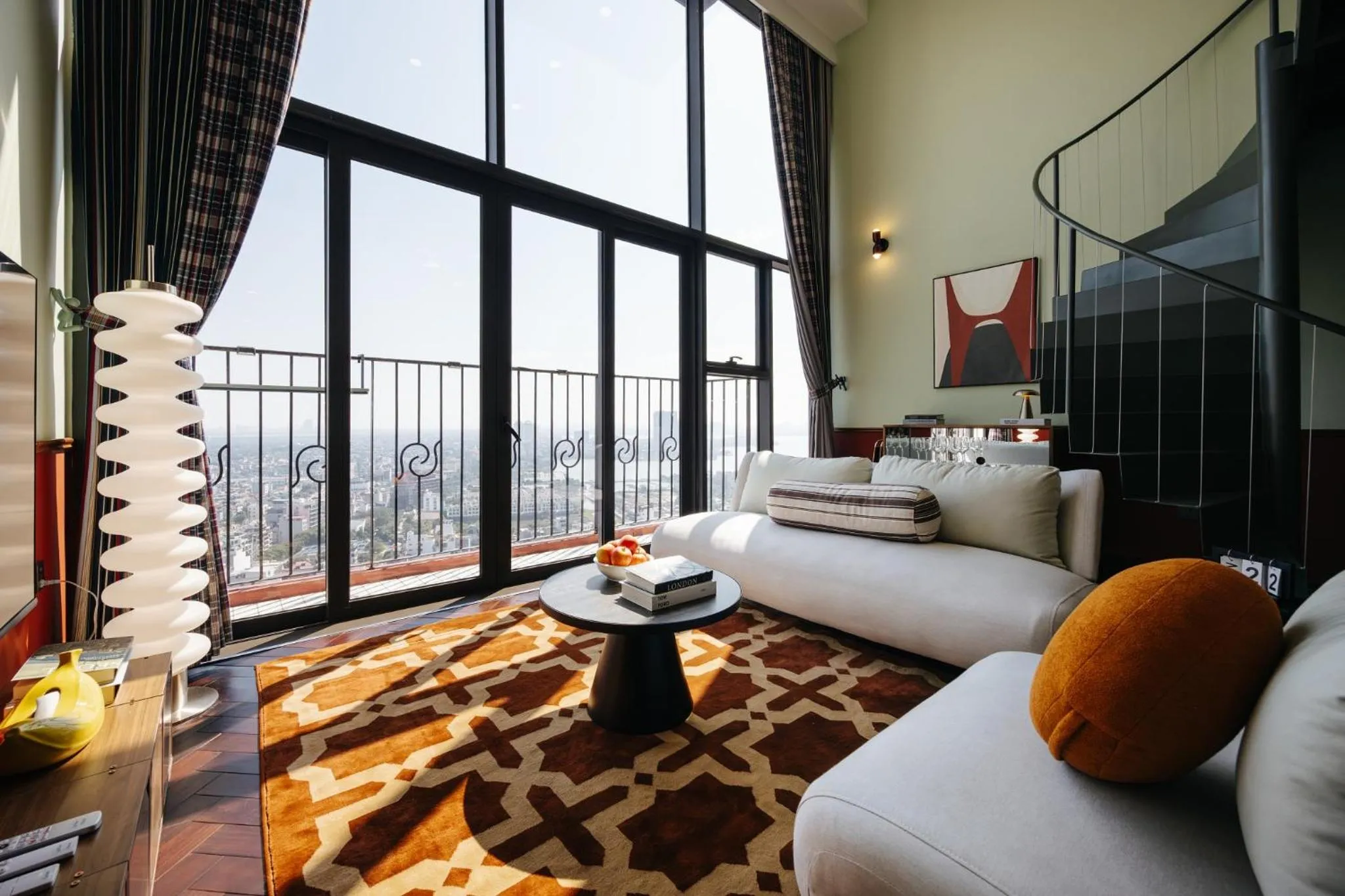 Bed in PentStudio Duplex Apartment