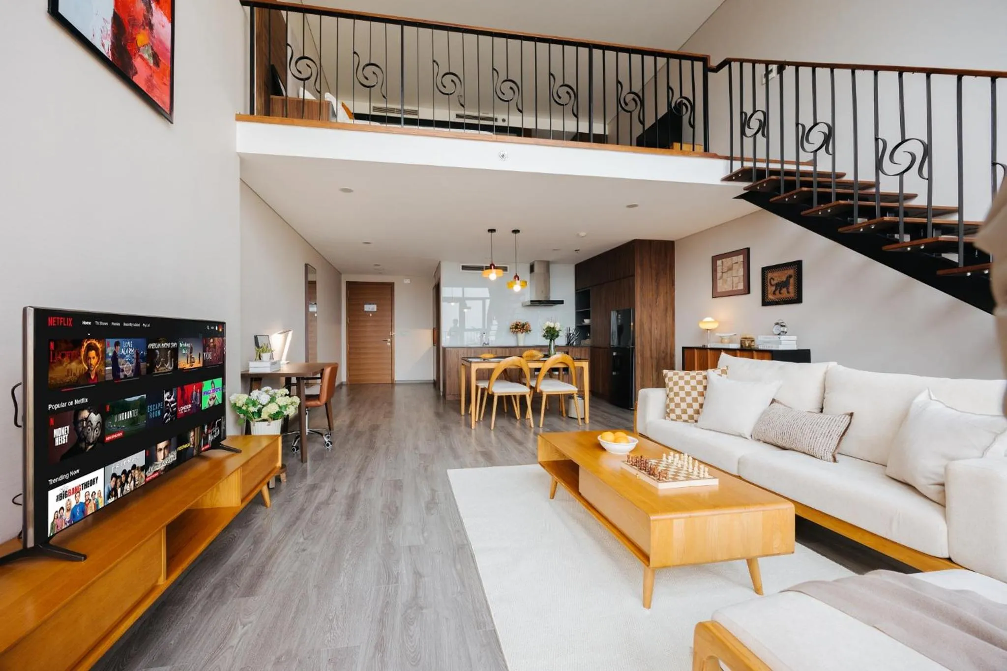Communal lounge/ TV room in PentStudio Duplex Apartment