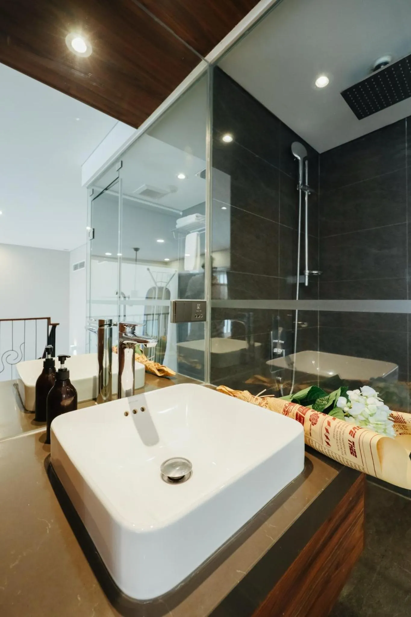 Shower in PentStudio Duplex Apartment