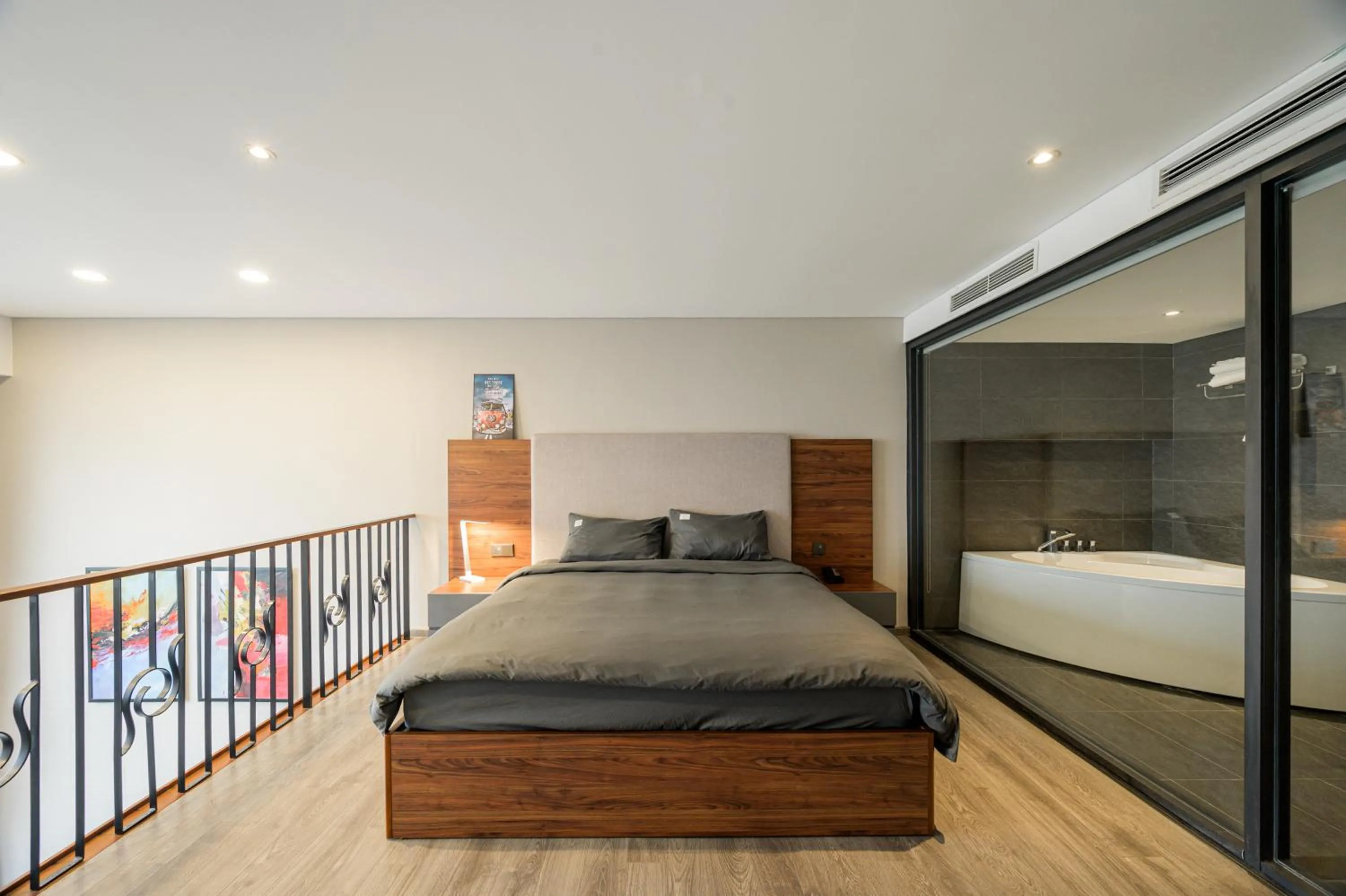 Bedroom, Bed in PentStudio Duplex Apartment